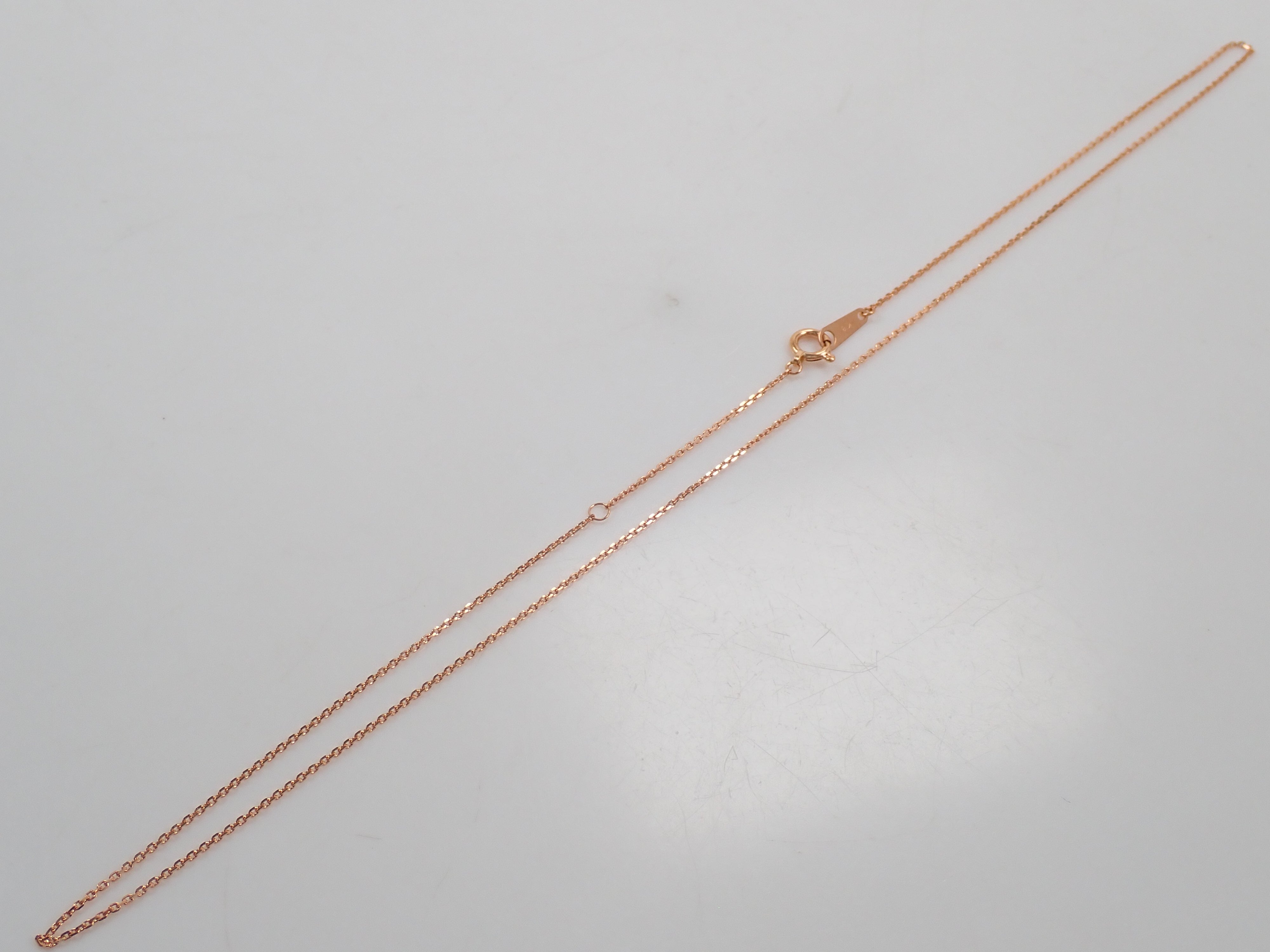 K18PG あずきチェーン(小豆チェーン) 約40cm