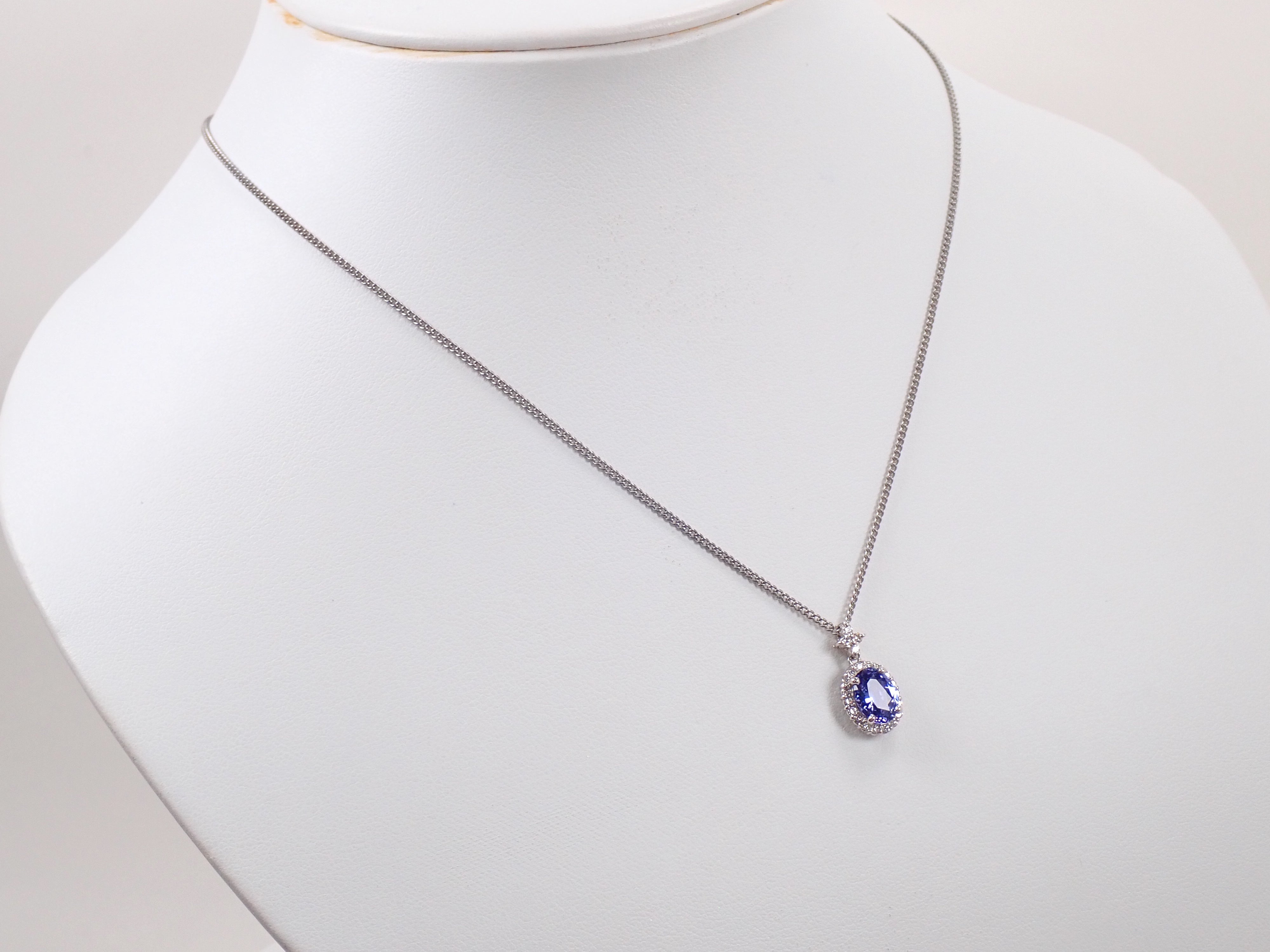 【抽選販売0812_07】Pt900 タンザニア産タンザナイト 1.16ct ・ダイヤモンド0.22ctペンダントトップ(ネックレストップ)鑑別書