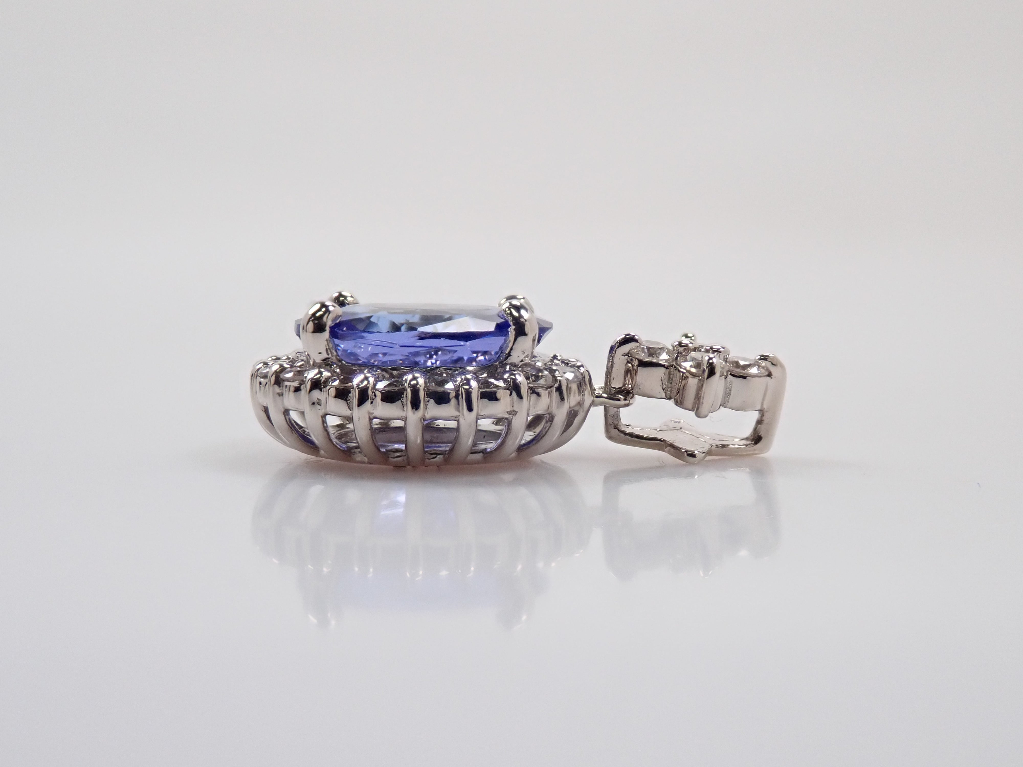 【抽選販売0812_07】Pt900 タンザニア産タンザナイト 1.16ct ・ダイヤモンド0.22ctペンダントトップ(ネックレストップ)鑑別書