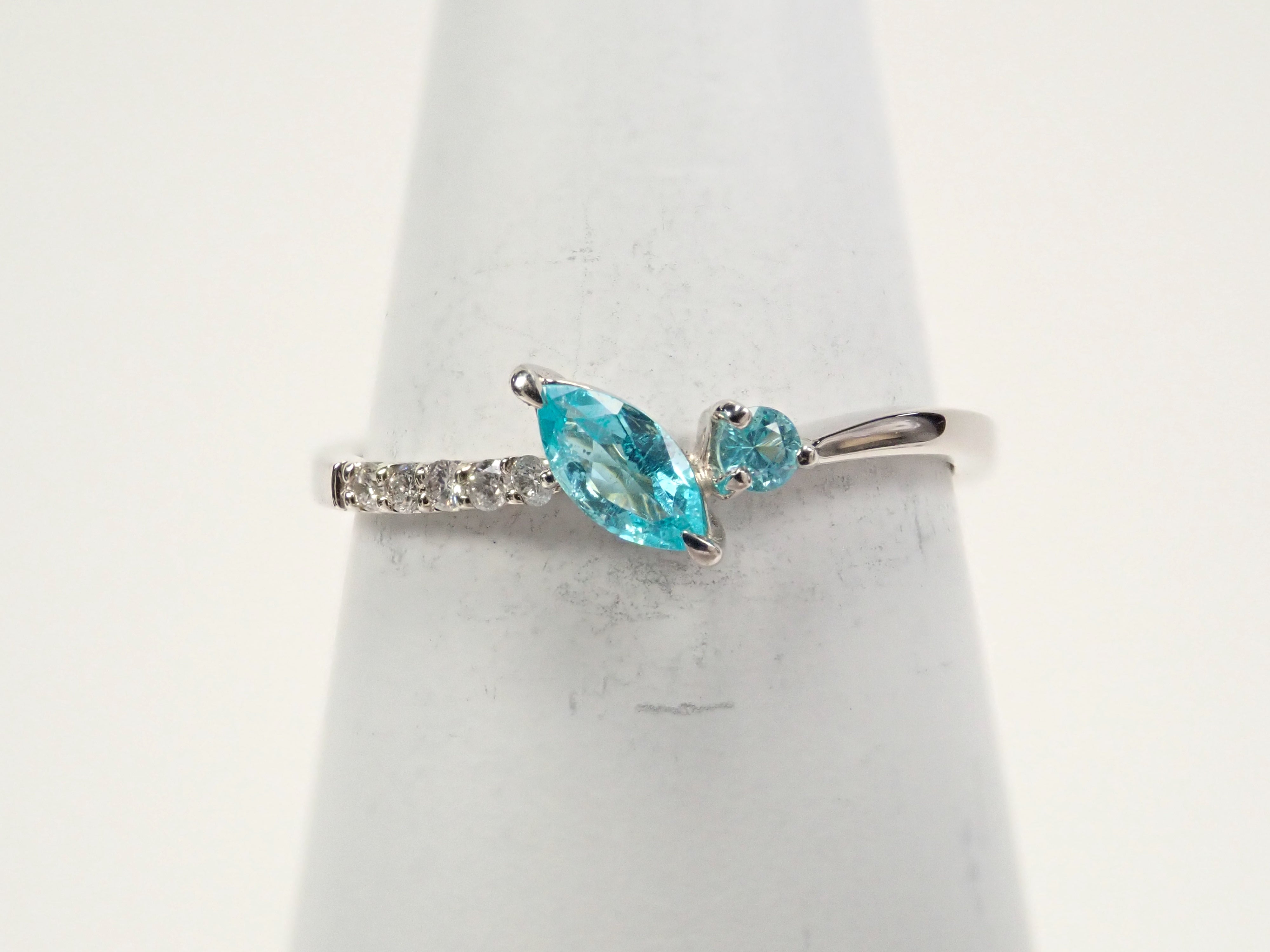 Pt950 パライバトルマリン 0.131ct リング