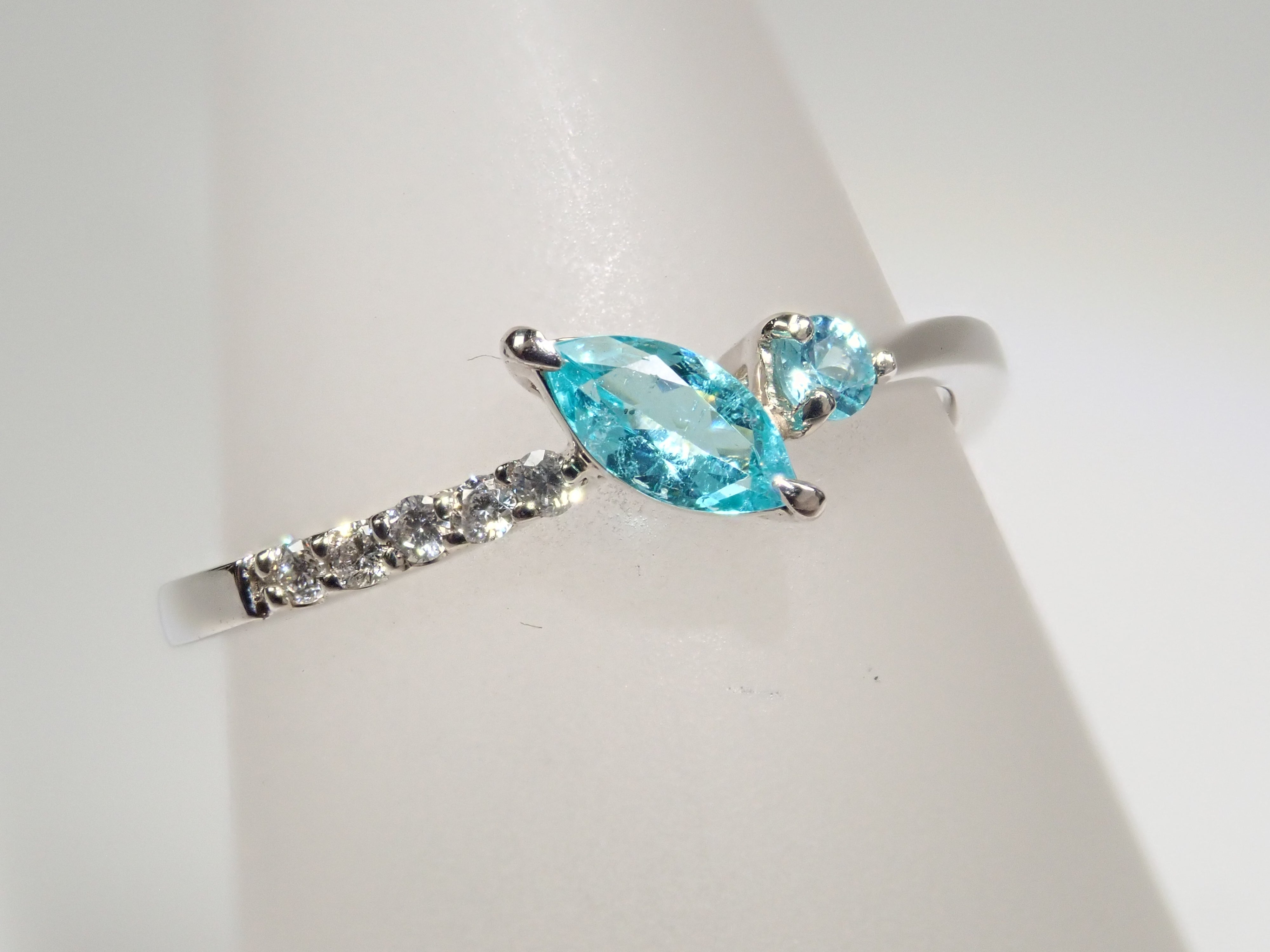Pt950 パライバトルマリン 0.131ct リング