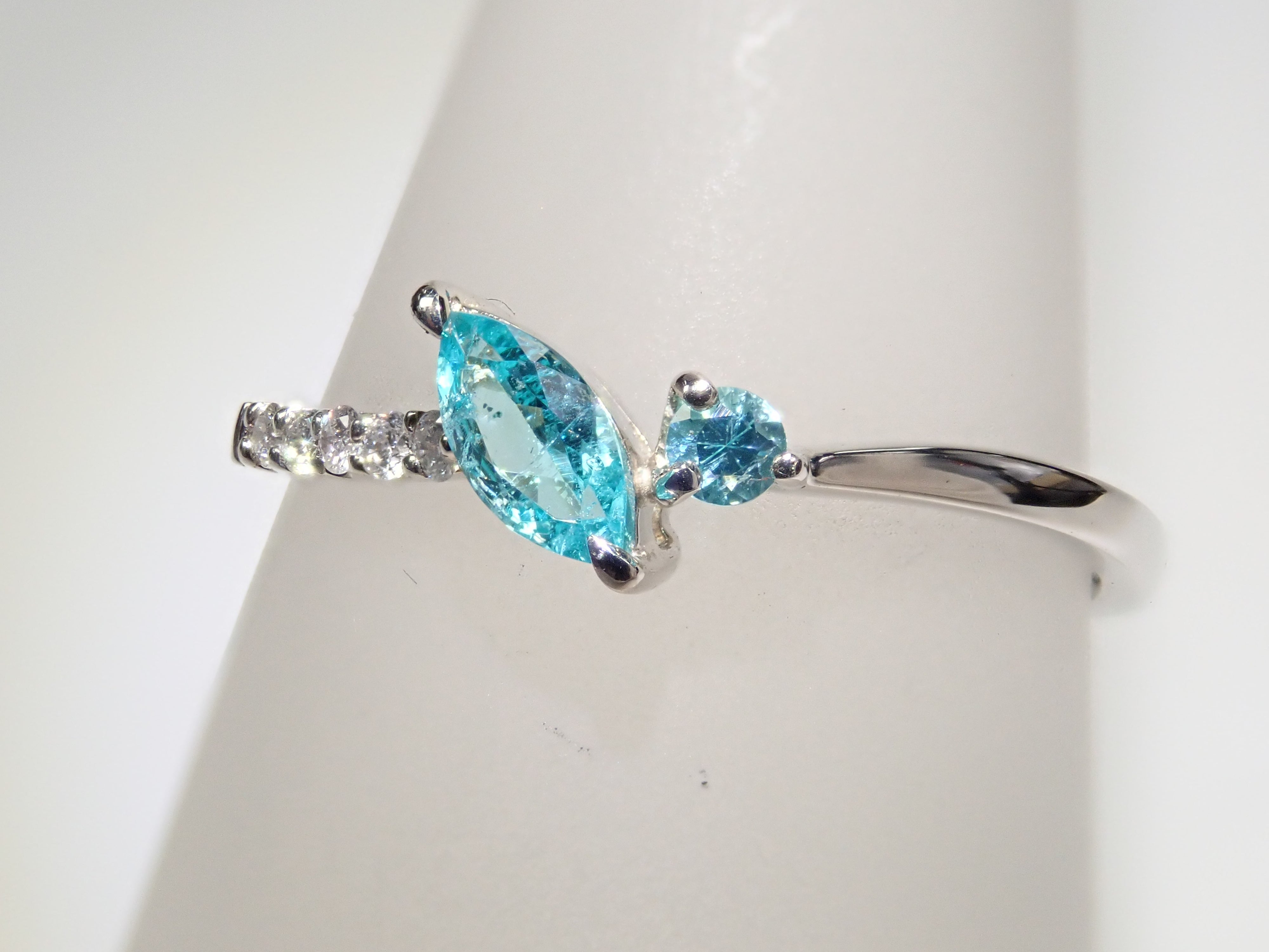 Pt950 パライバトルマリン 0.131ct リング