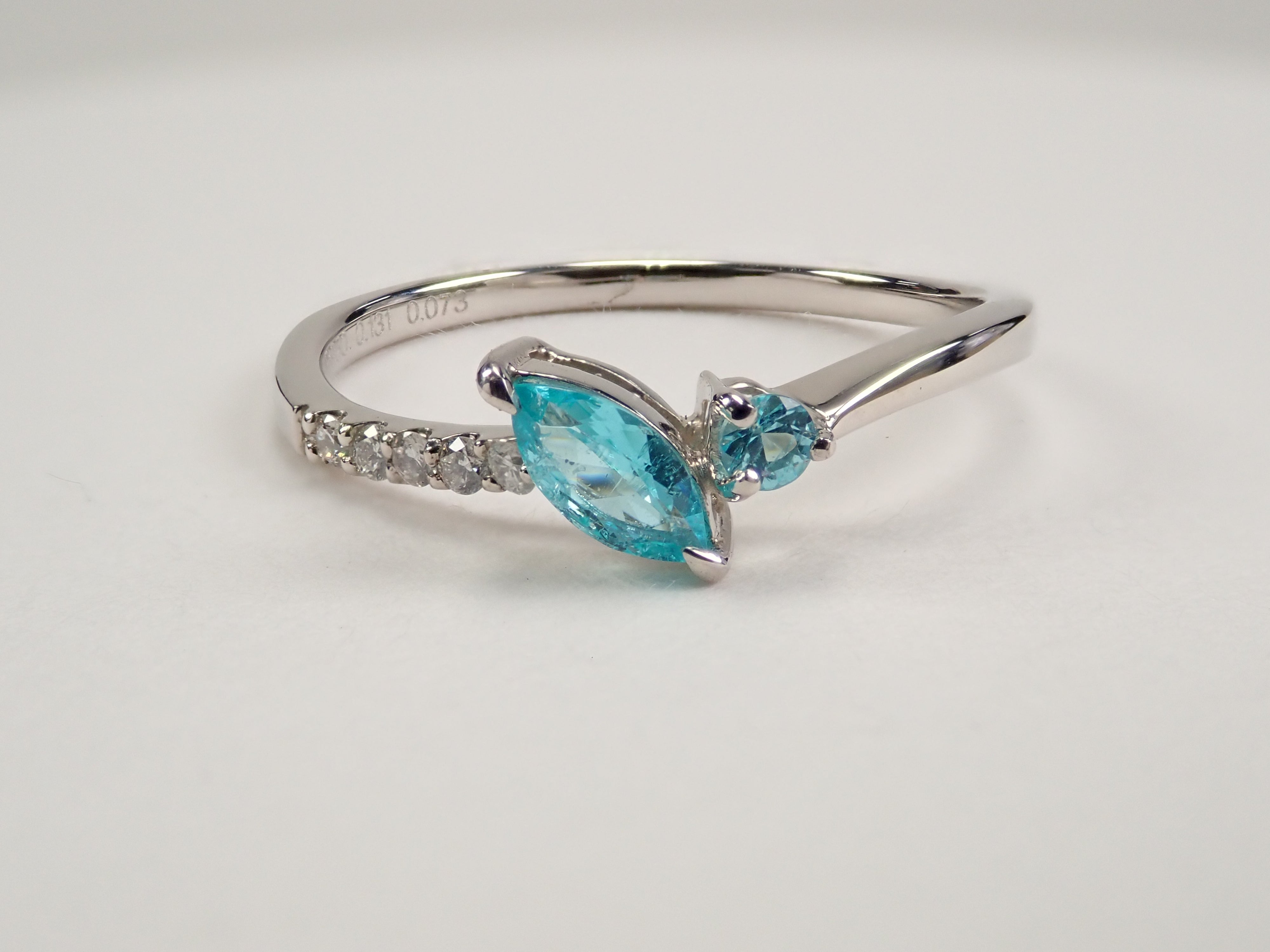 Pt950 パライバトルマリン 0.131ct リング