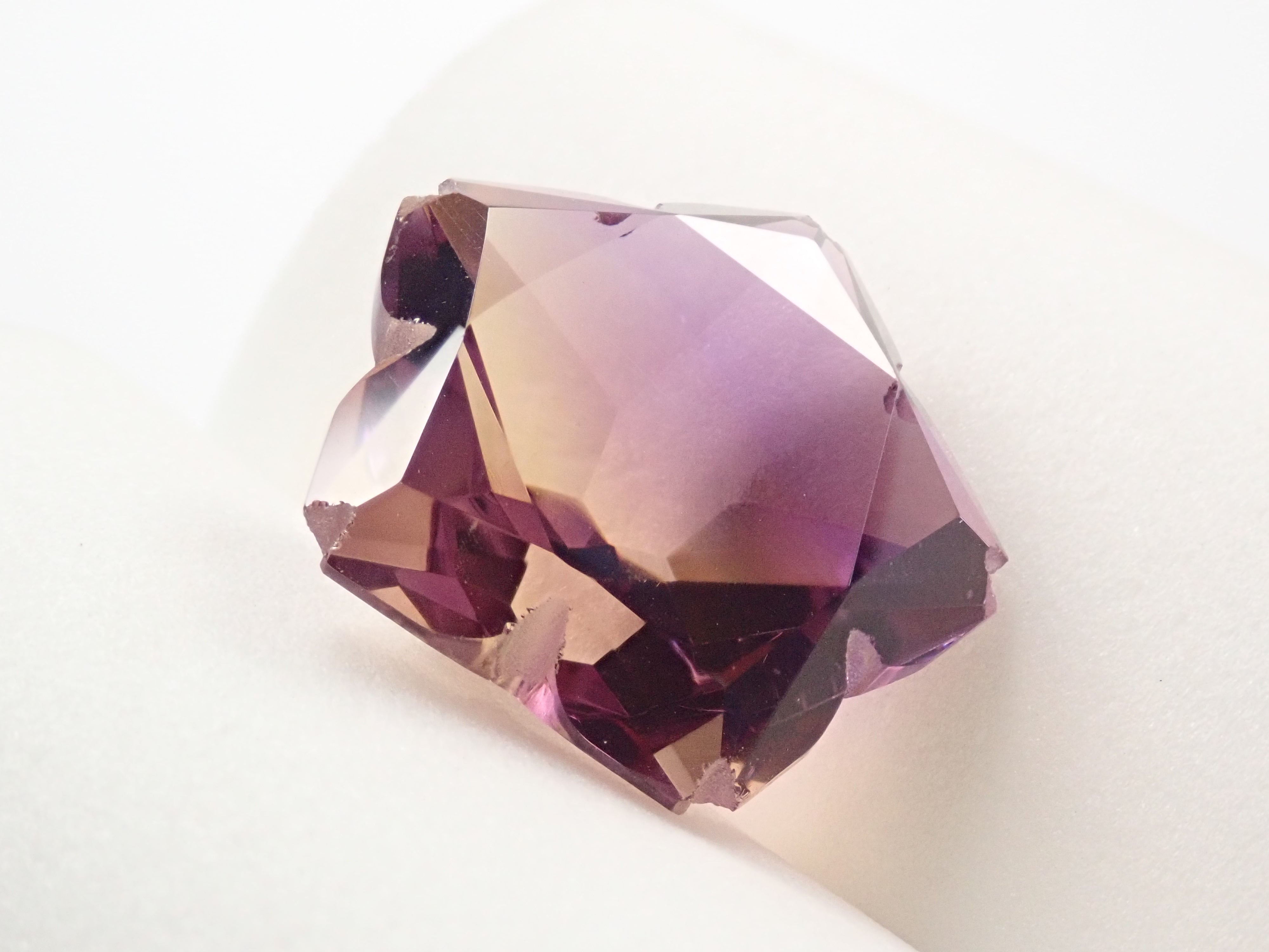 【さくらシェイプ】ブラジル産アメトリン 20mm/21.554ct《コラボ》ルース ワッペン