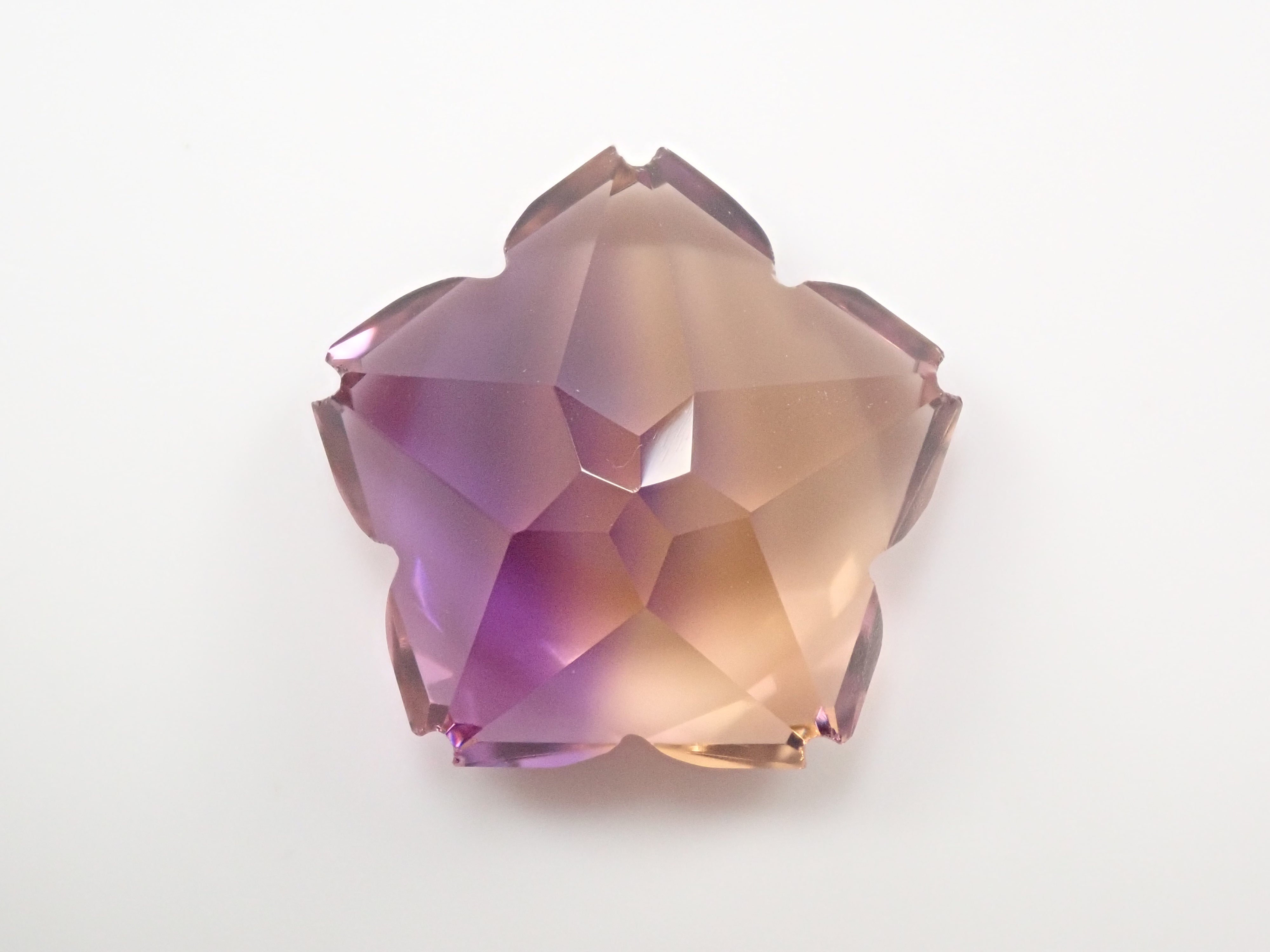 【さくらシェイプ】ブラジル産アメトリン 20mm/21.554ct《コラボ》ルース ワッペン