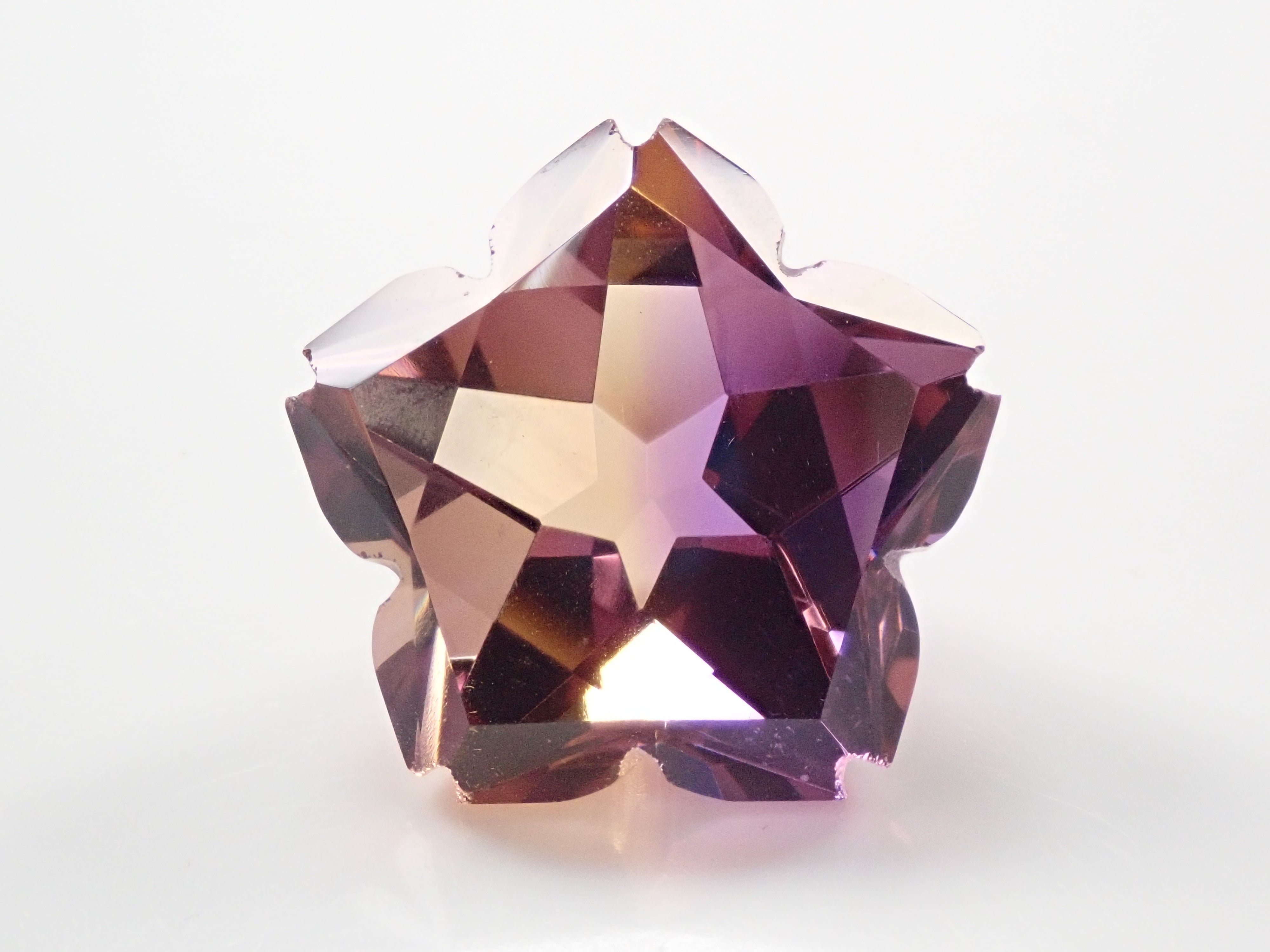 【さくらシェイプ】ブラジル産アメトリン 20mm/21.554ct《コラボ》ルース ワッペン