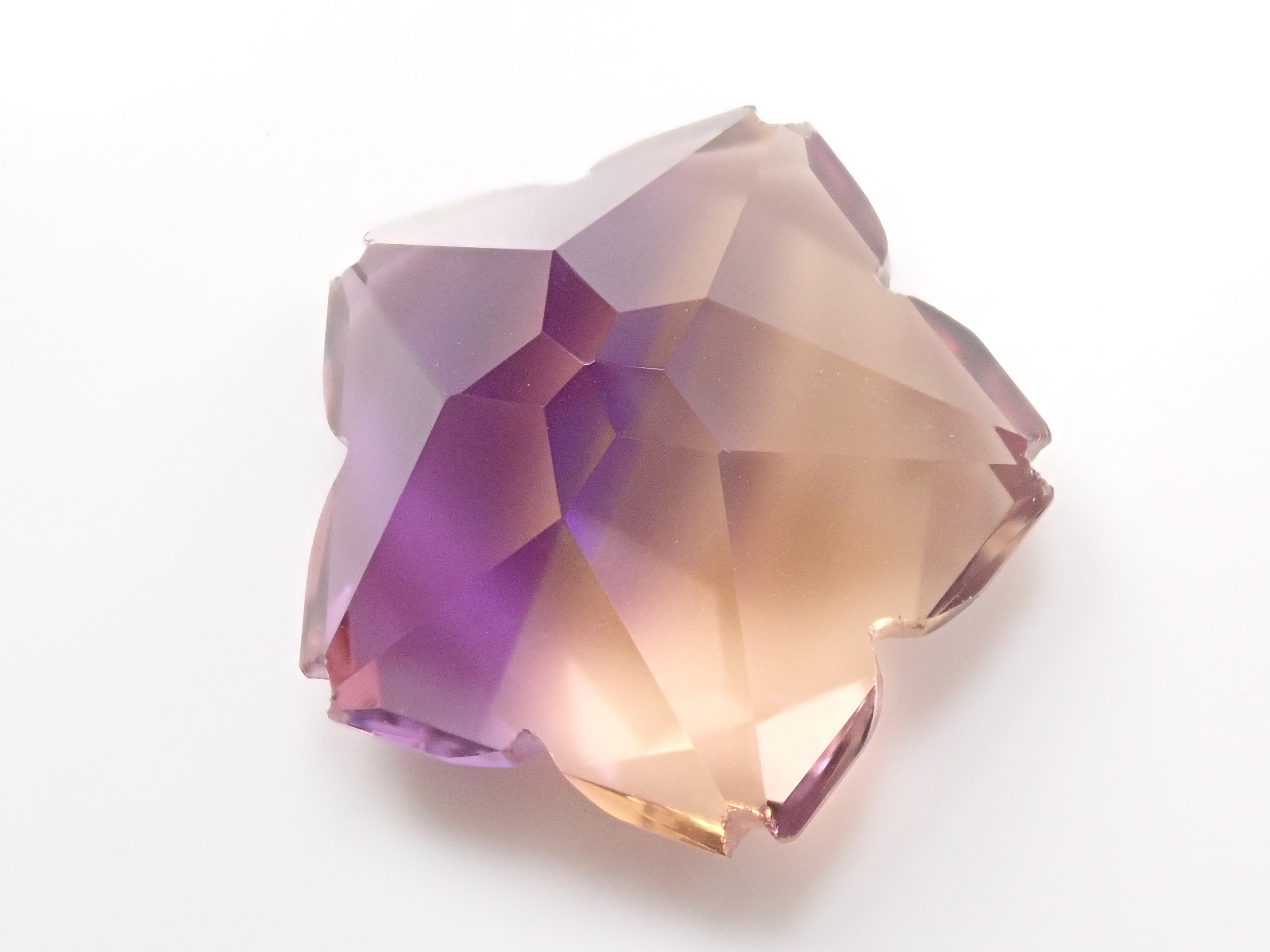 【さくらシェイプ】ブラジル産アメトリン 20mm/21.554ct《コラボ》ルース ワッペン