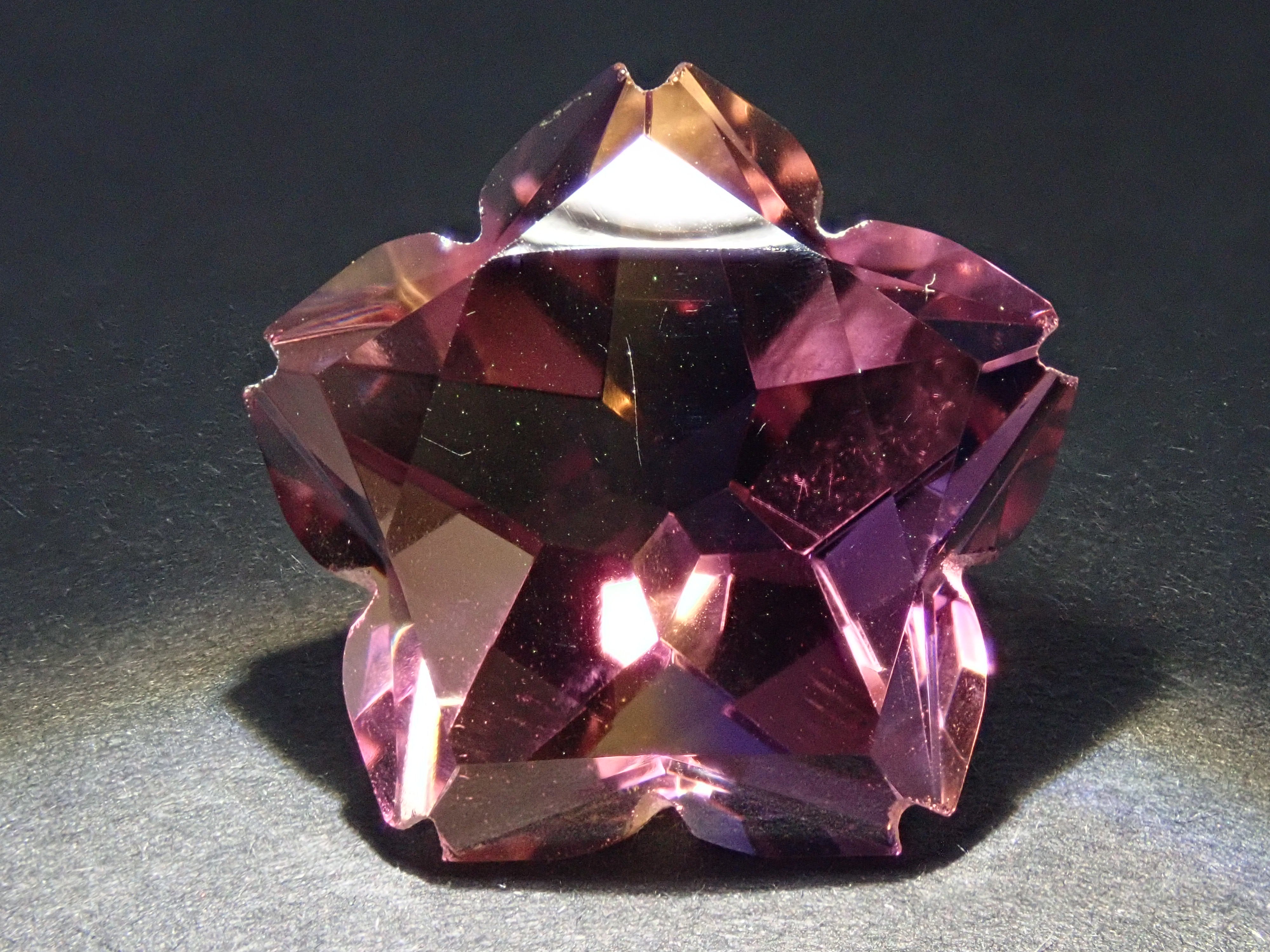 【さくらシェイプ】ブラジル産アメトリン 20mm/21.554ct《コラボ》ルース ワッペン