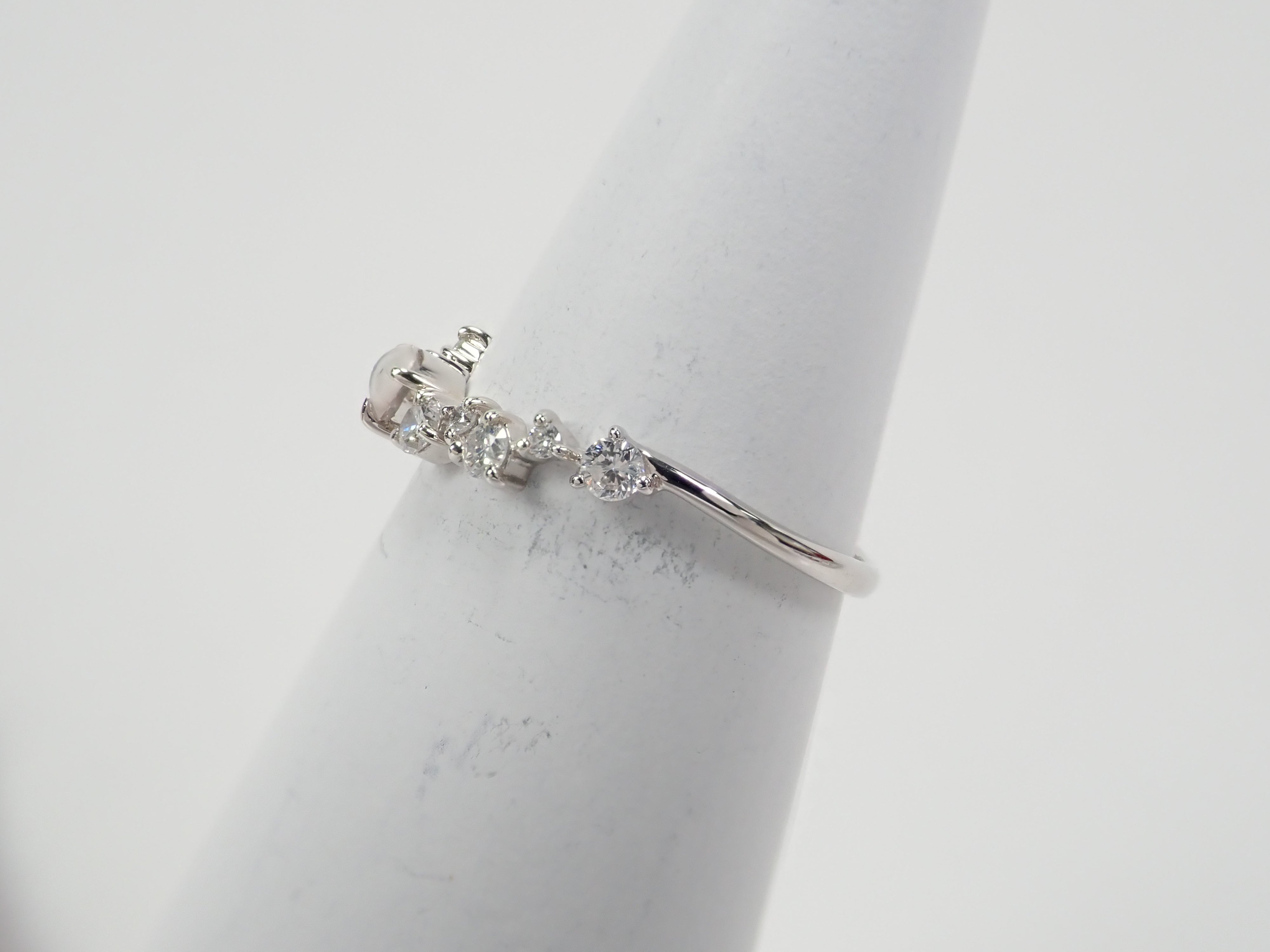 Pt950ダイヤモンド(カボションカット)0.131ct リング
