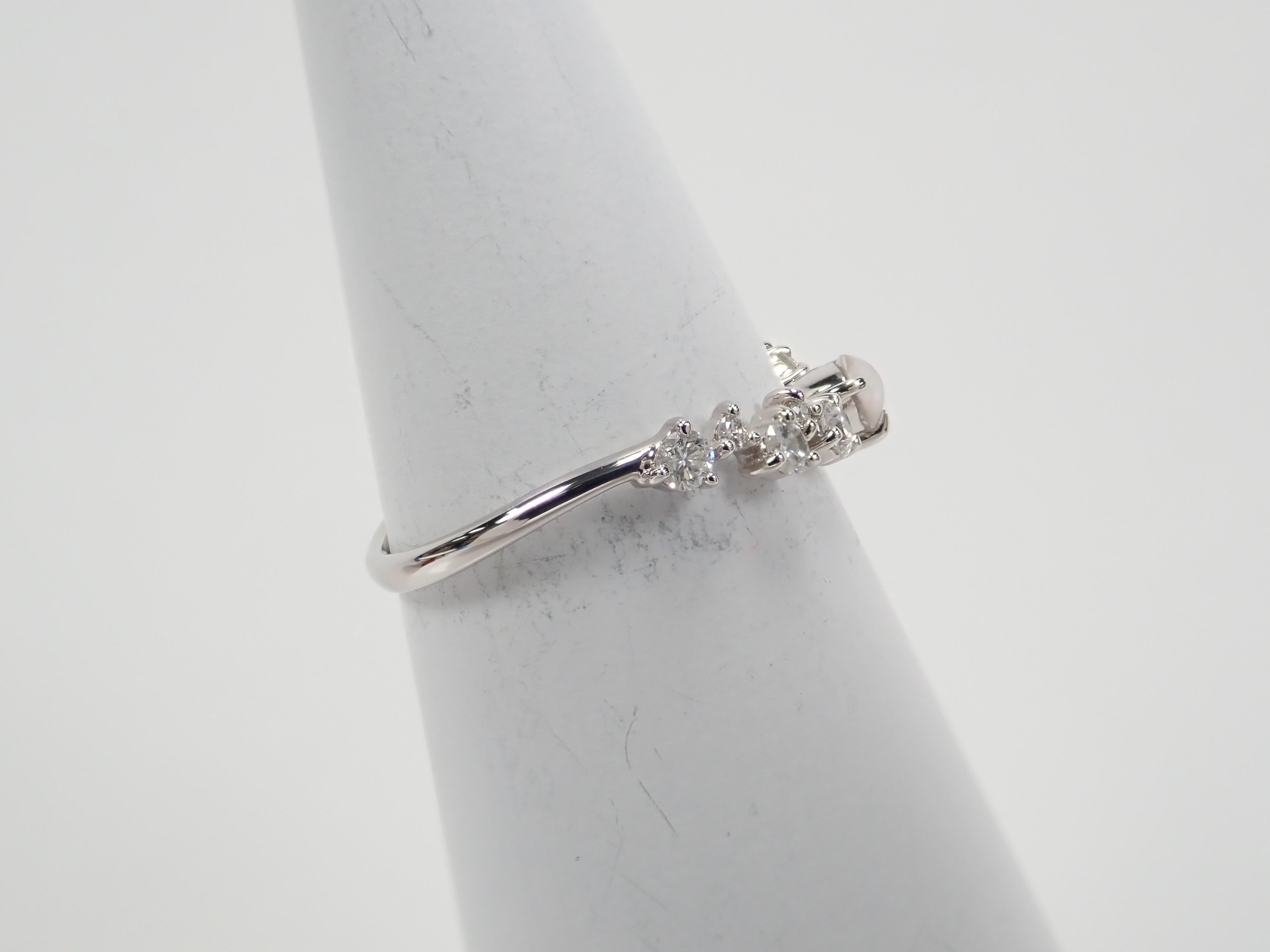Pt950ダイヤモンド(カボションカット)0.131ct リング