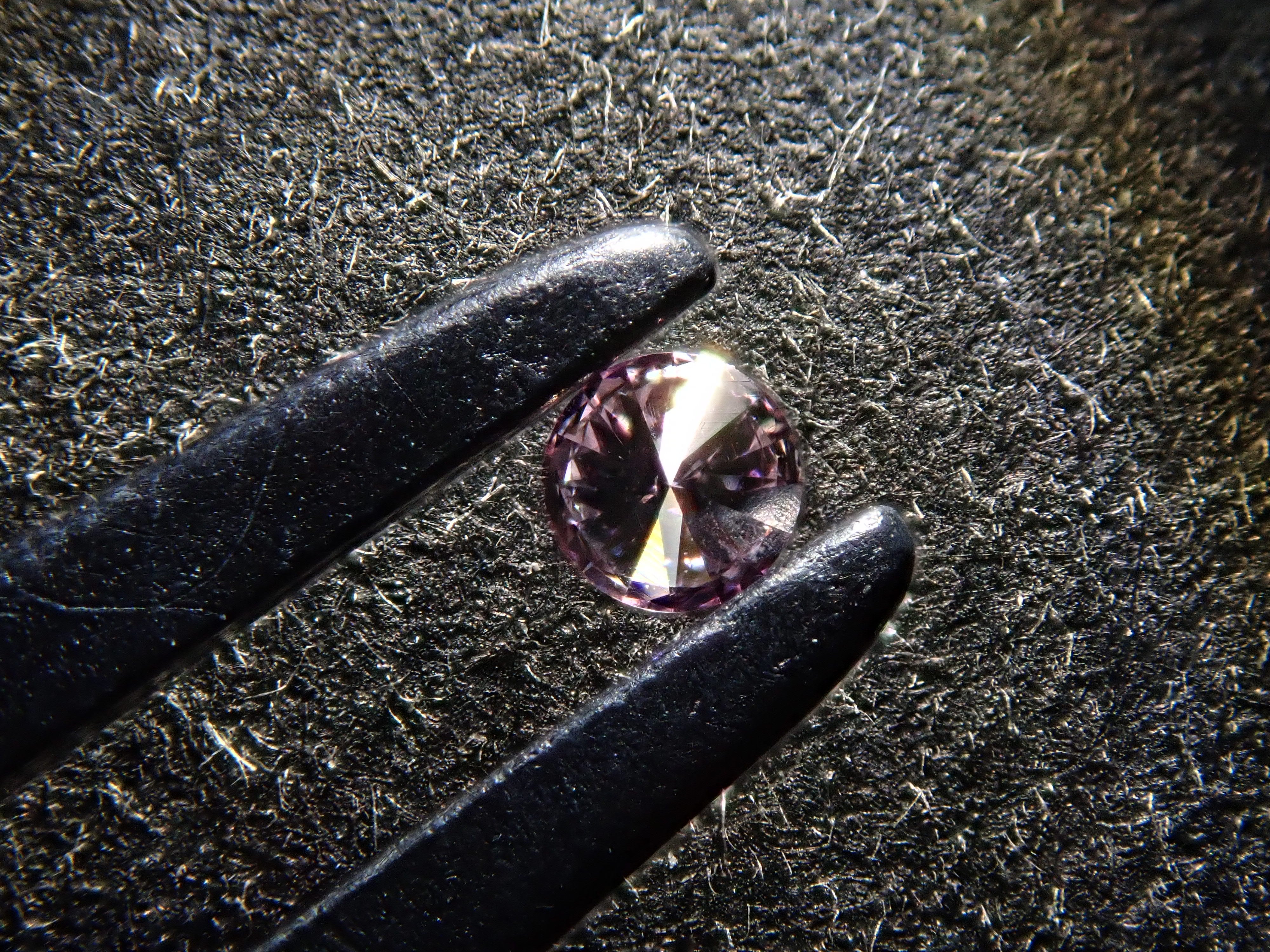 ピンクダイヤモンド 0.034ctルース(FANCY PURPLE PINK, I-1)