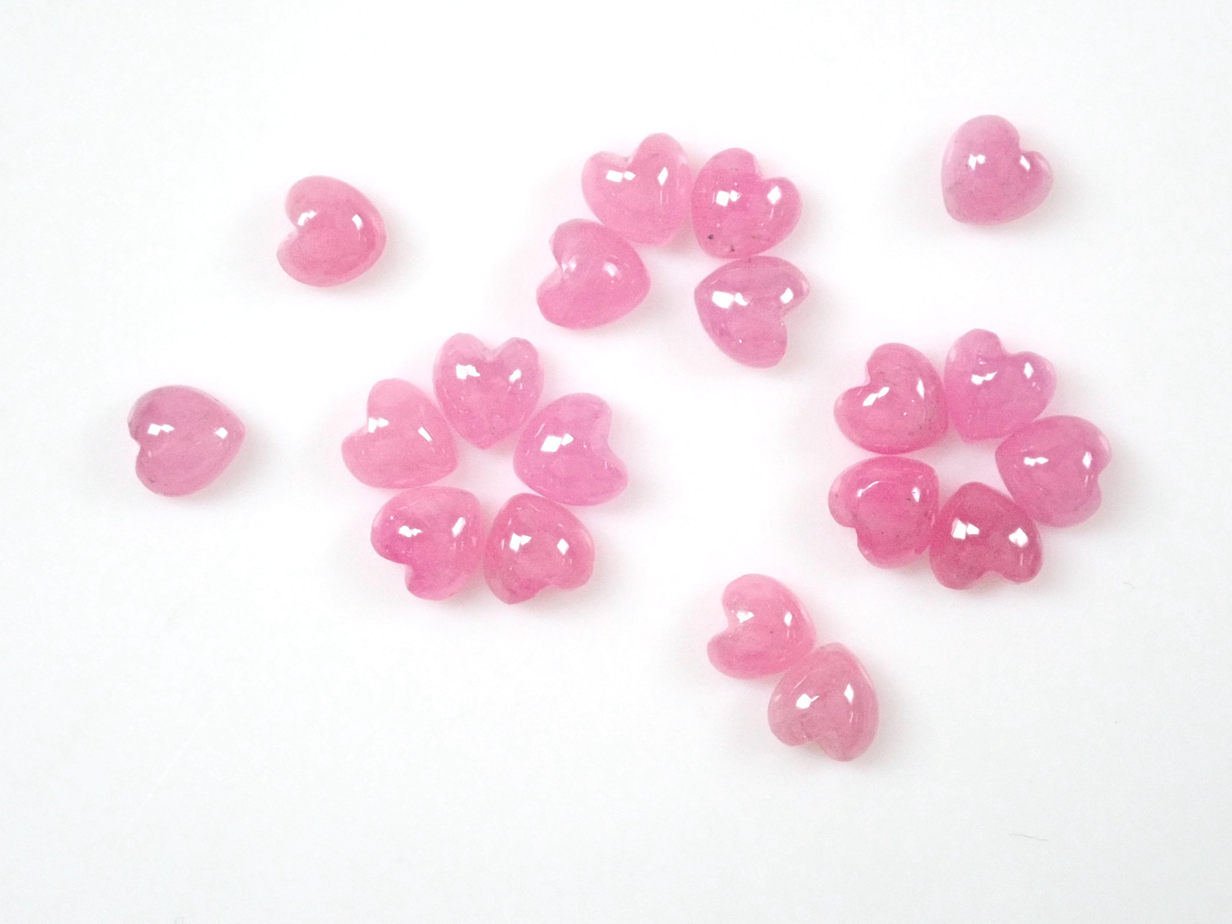グリーンランド産アイスルビー 1石(ハートシェイプ,4mm,ピンクサファイア)《複数購入割引有》