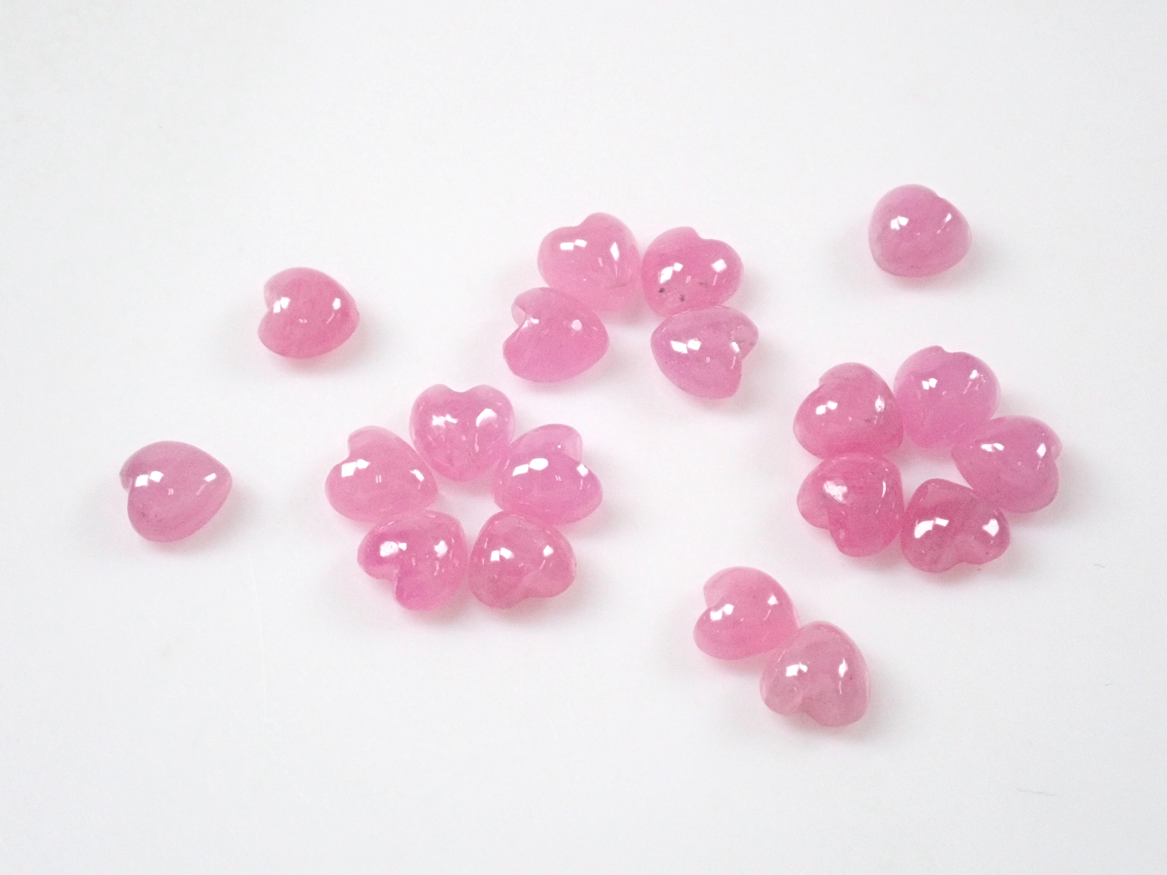 グリーンランド産アイスルビー 1石(ハートシェイプ,4mm,ピンクサファイア)《複数購入割引有》