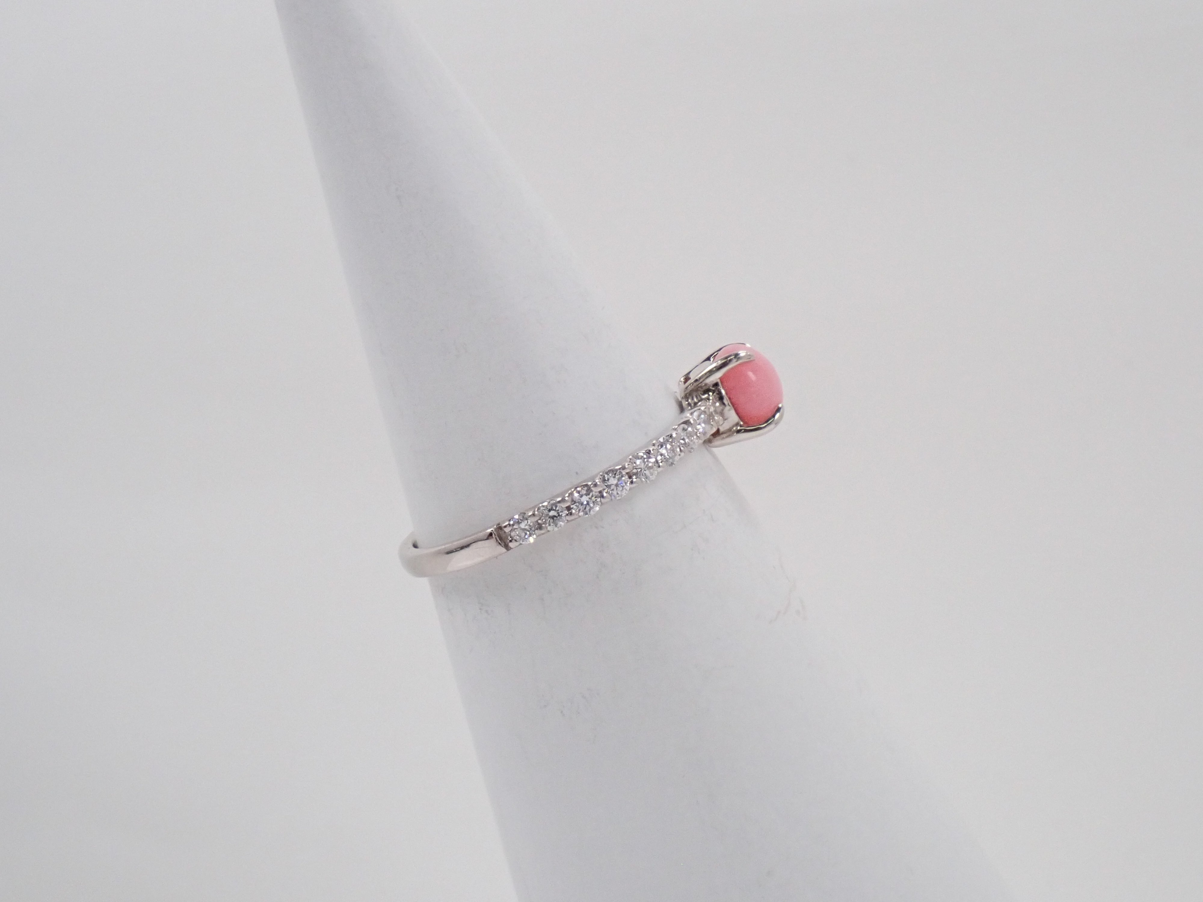 【22602711掲載】Pt900 コンクパール 0.56ct ダイヤモンド0.25ctリング鑑別書
