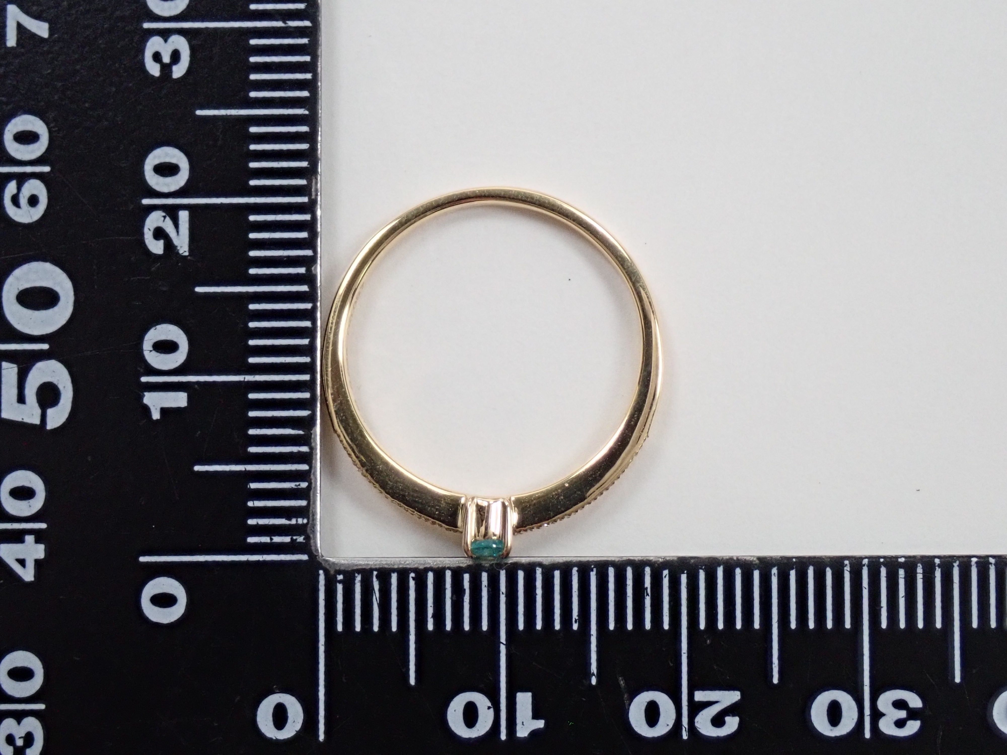【22602676掲載】K18YG ブラジル産パライバトルマリン 0.095ct ダイヤモンド0.097ctリングソーティング