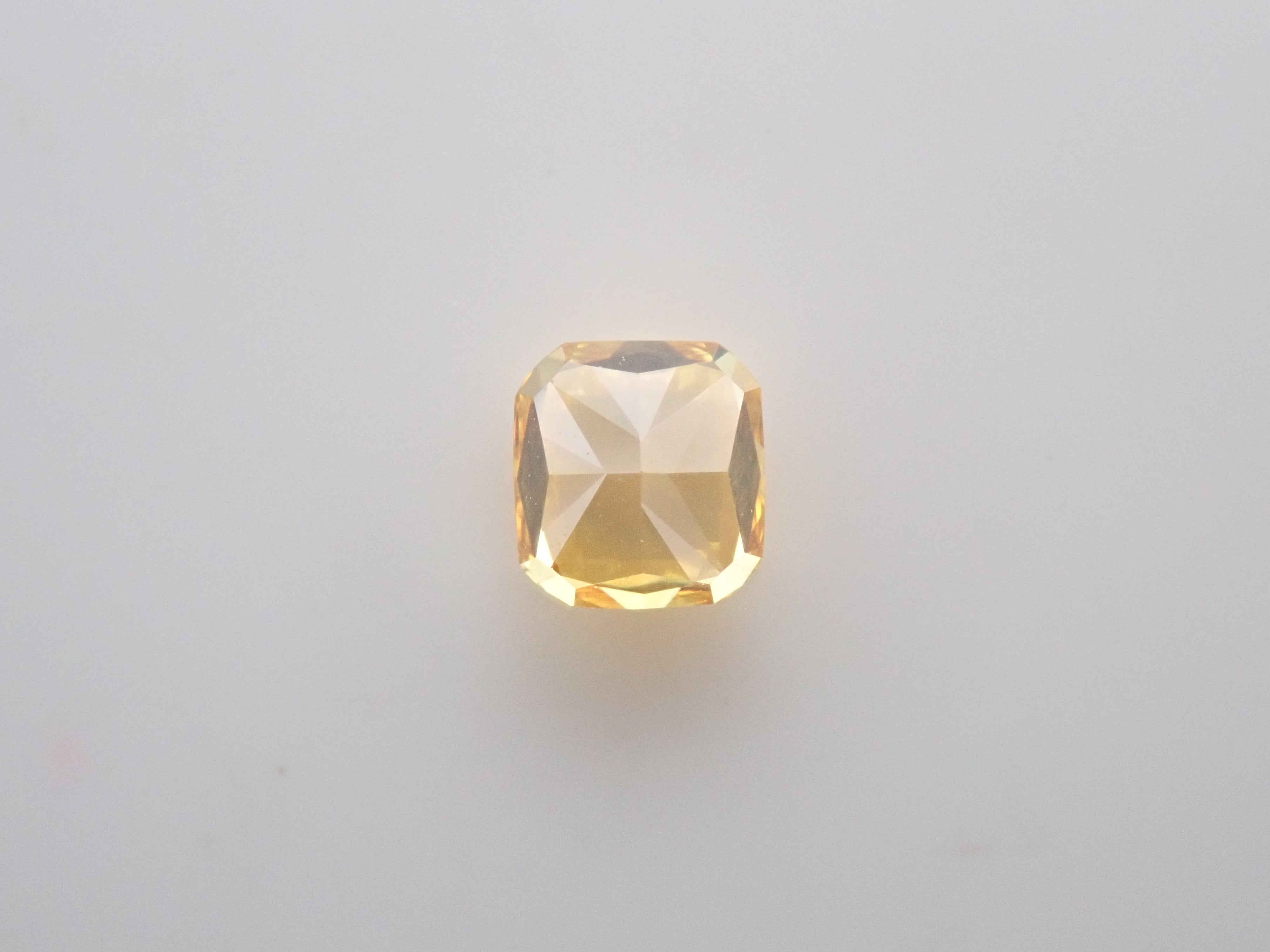 【9/12 22時販売】イエローダイヤモンド 0.212ctルース(FANCY DEEP ORANGY YELLOW, VS1)