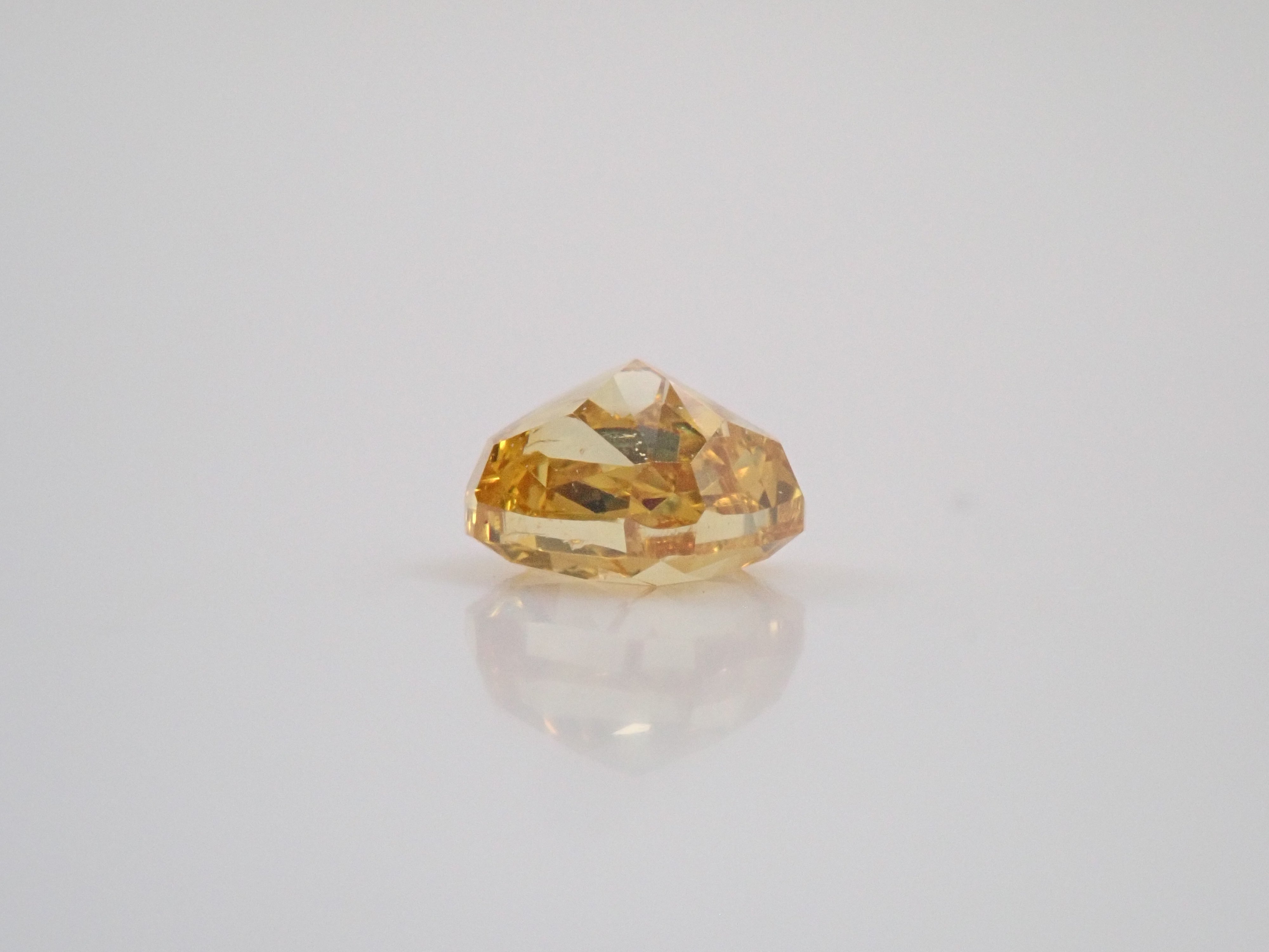 【9/12 22時販売】イエローダイヤモンド 0.212ctルース(FANCY DEEP ORANGY YELLOW, VS1)