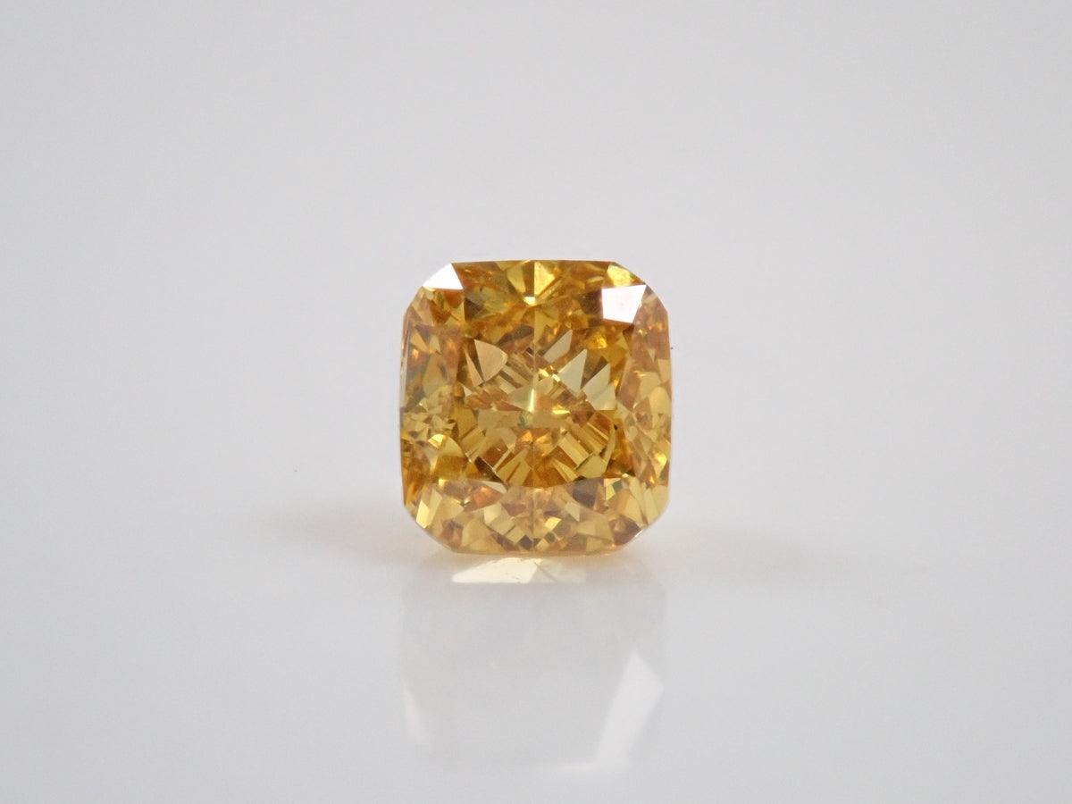 【9/12 22時販売】イエローダイヤモンド 0.212ctルース(FANCY DEEP ORANGY YELLOW, VS1)