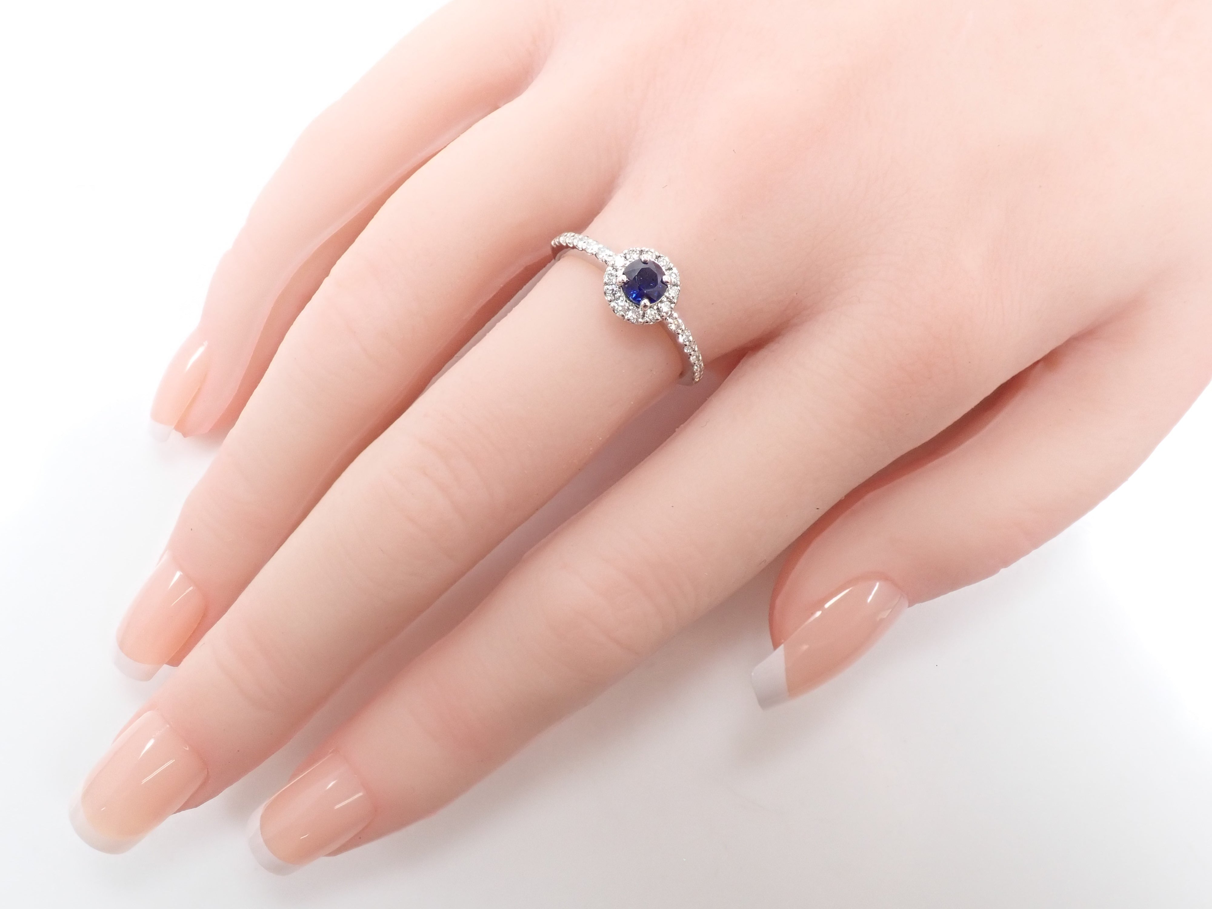 【9/4(金)AM10時〆:抽選販売_09】Pt900 スリランカ産ブルーサファイア0.465ct ダイヤモンド0.28ctリング鑑別書