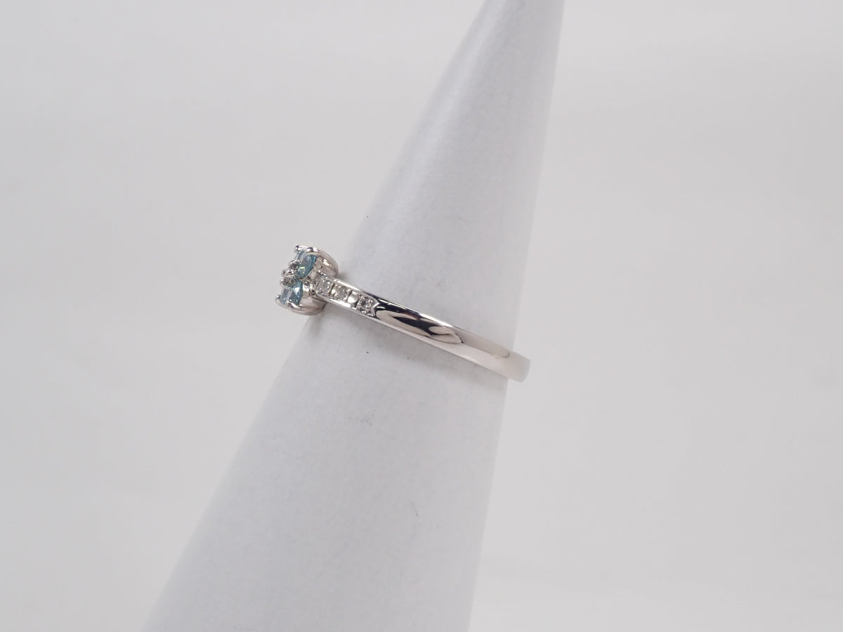 【22602735刊登】【Colori】Pt900 冰藍鑽石(處理)0.24ct 鑽石戒指附鑑定書