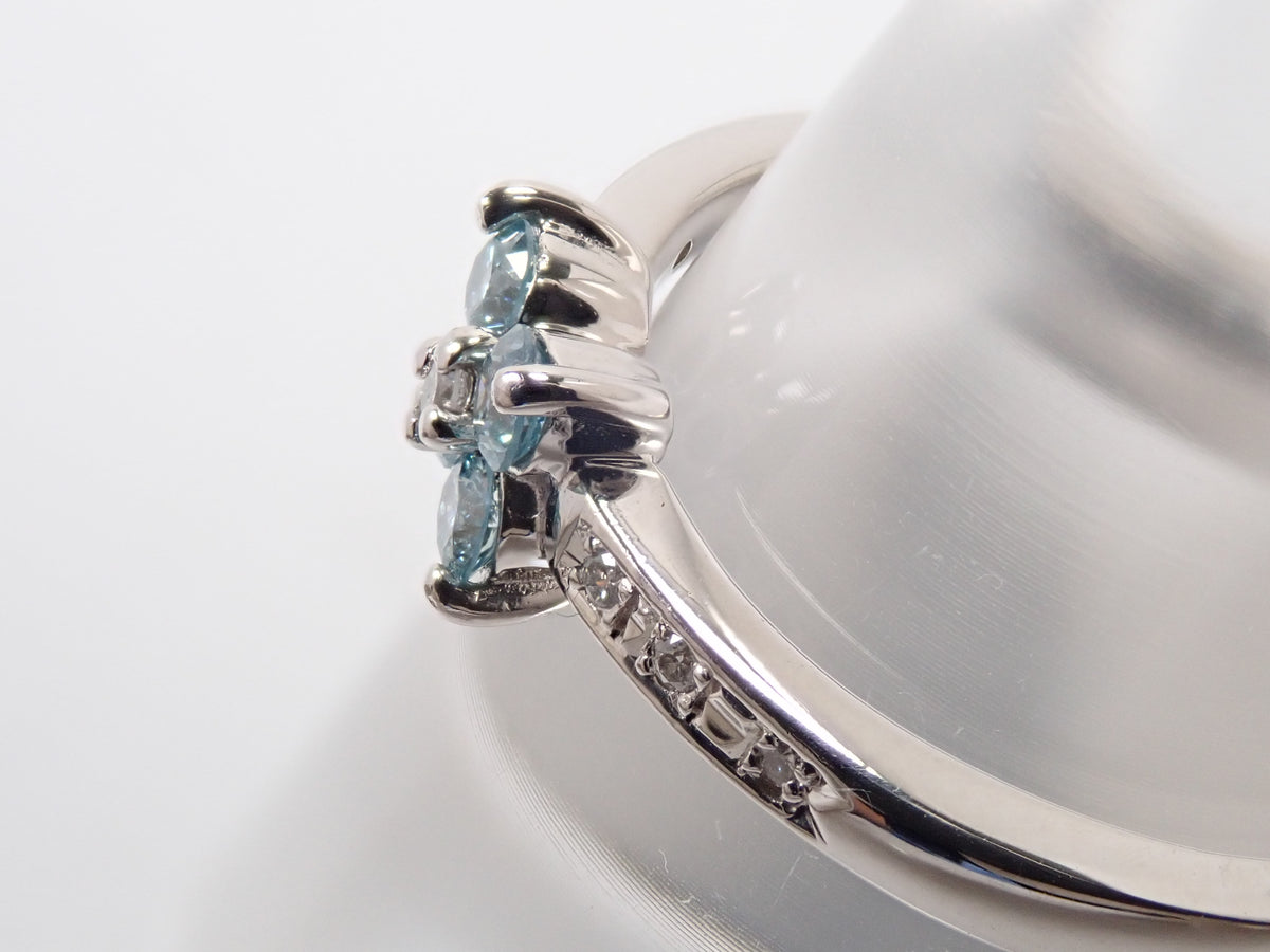 【22602735刊登】【Colori】Pt900 冰藍鑽石(處理)0.24ct 鑽石戒指附鑑定書