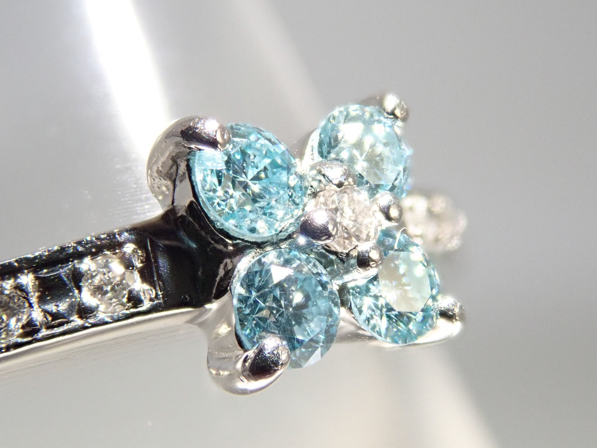 【22602735刊登】【Colori】Pt900 冰藍鑽石(處理)0.24ct 鑽石戒指附鑑定書