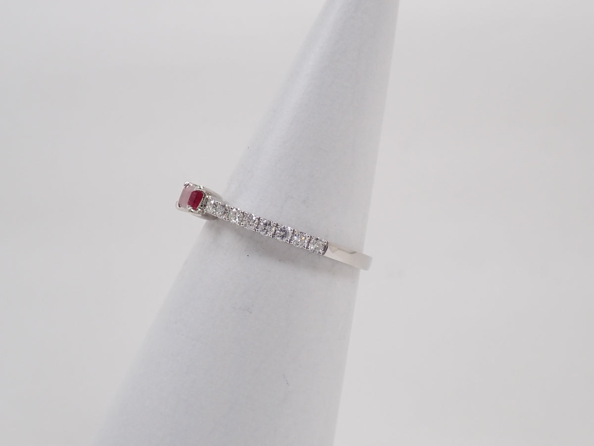 【9/20 22時販売】【カラフリ】Pt950レッドベリル0.20ct・ダイヤモンド0.23ctリング鑑別書
