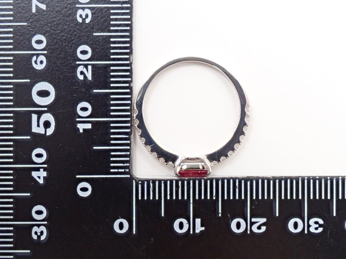 【9/20 22時販売】【カラフリ】Pt950レッドベリル0.20ct・ダイヤモンド0.23ctリング鑑別書