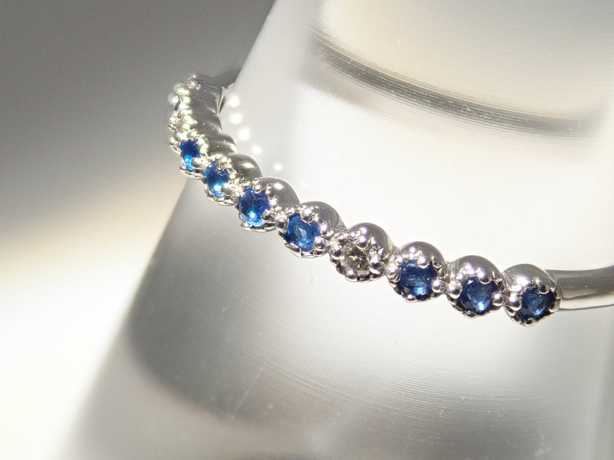 【9/20 22時販売】【カラフリ】Pt900 アウイナイト0.04ct・ダイヤモンドリング鑑別書