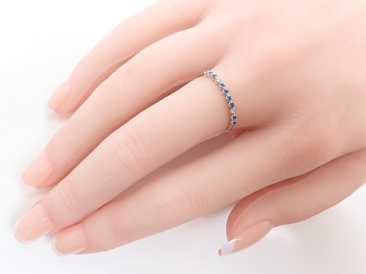 【9/20 22時販売】【カラフリ】Pt900 アウイナイト0.04ct・ダイヤモンドリング鑑別書