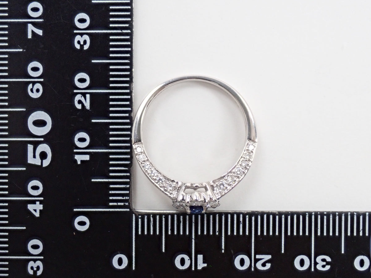 【9/14 22時販売】【カラフリ】Pt900 ロイヤルブルーサファイア 0.361ct・ダイヤモンド0.86ctリング鑑別書
