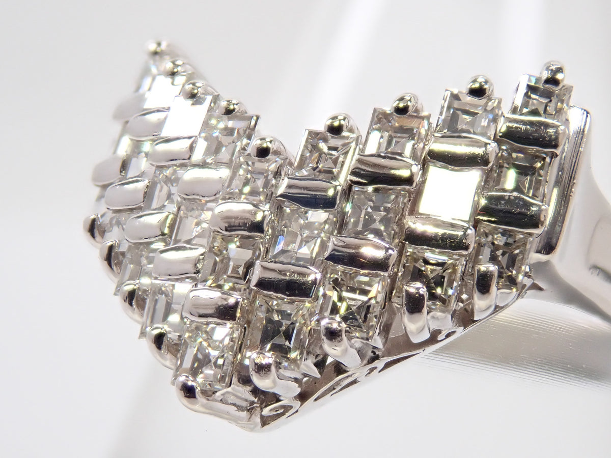Pt900 ダイヤモンド 1.00ct V字リング