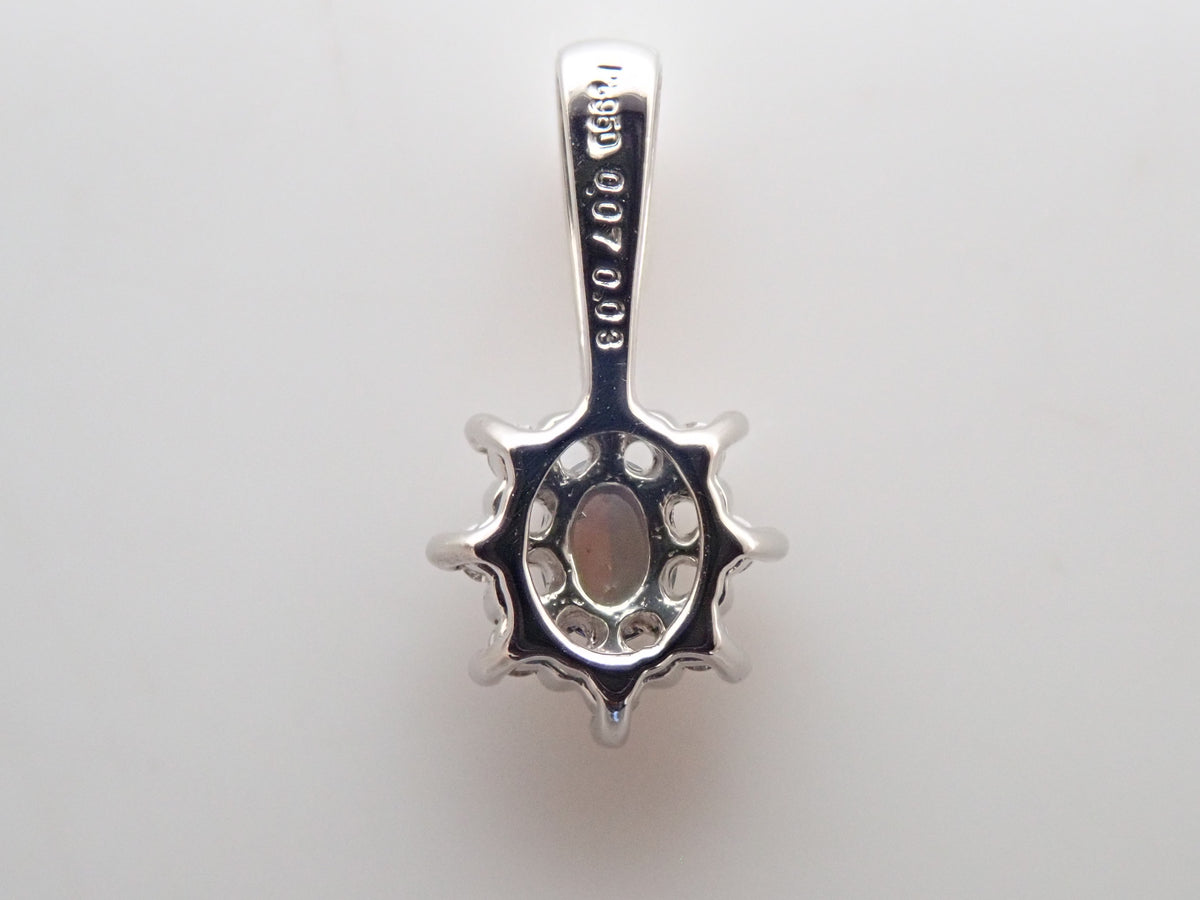 【9/15 22時販売】【カラフリ】Pt950アレキサンドライト0.07ct・ダイヤモンド 0.03ctペンダントトップ(ネックレストップ)鑑別書