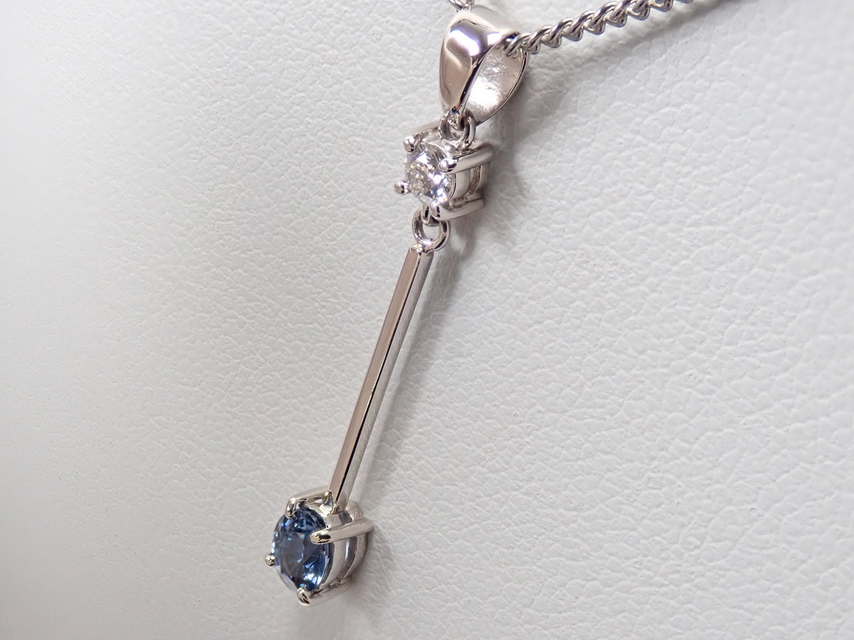 【編號 22602792】【Colori】Pt900 尖晶石 0.35ct 鑽石 0.09ct 墜飾(項鍊墜子)附鑑定書