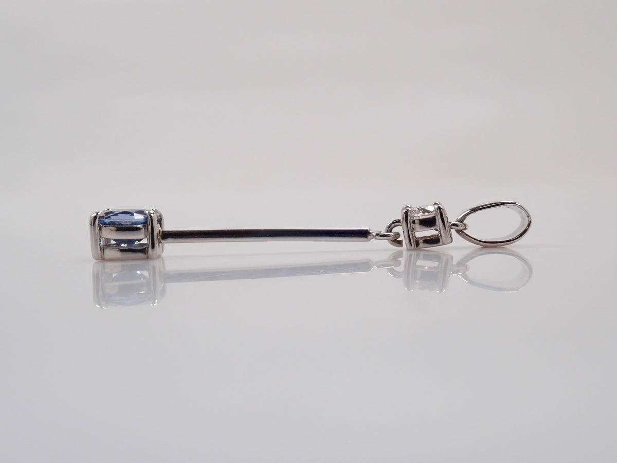 【編號 22602792】【Colori】Pt900 尖晶石 0.35ct 鑽石 0.09ct 墜飾(項鍊墜子)附鑑定書