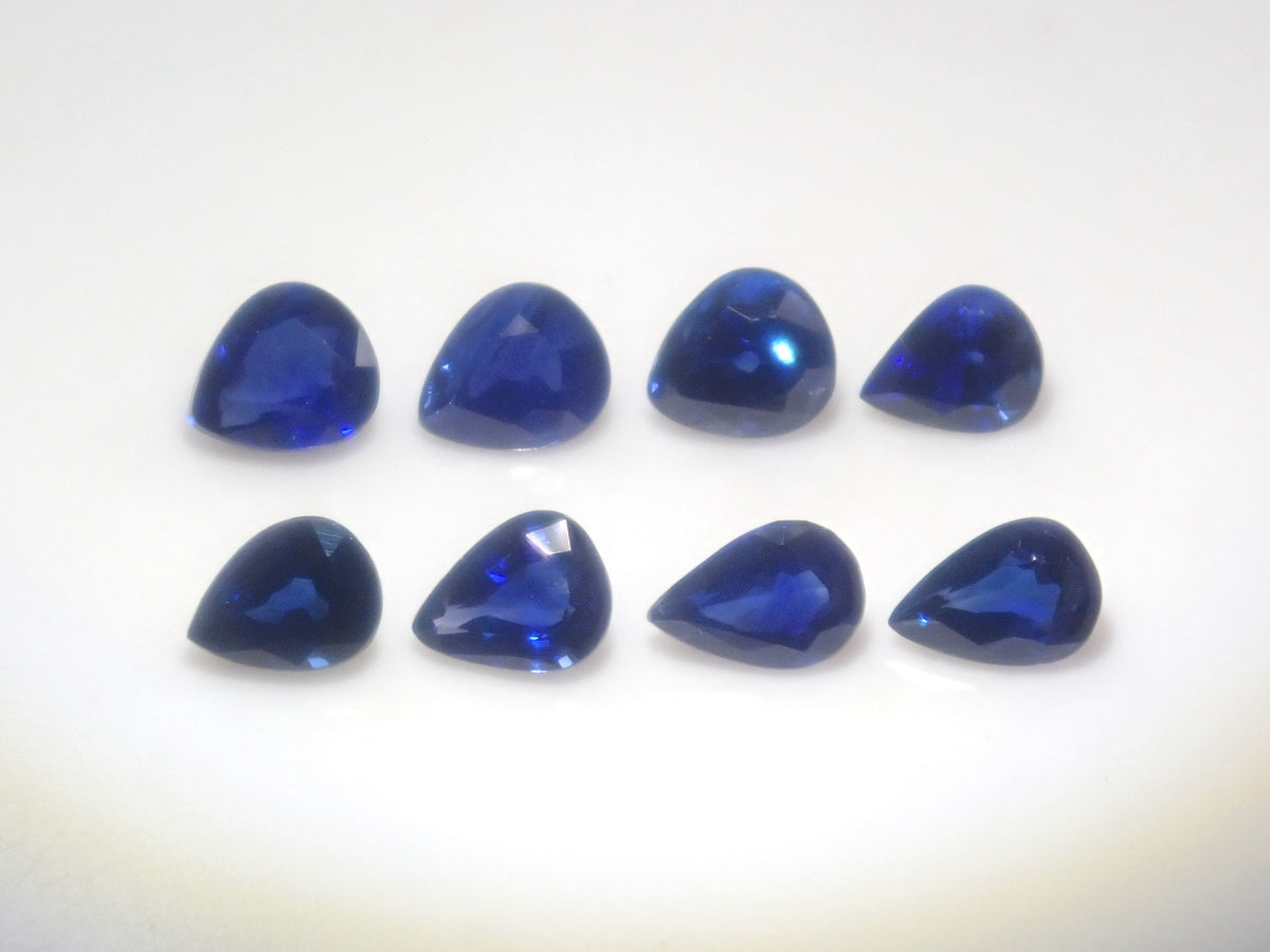 【9/18 22時販売】《限定8石》スリランカ産サファイア1石ルース(ペアシェイプカット,平均0.25ct)《複数購入割引有》