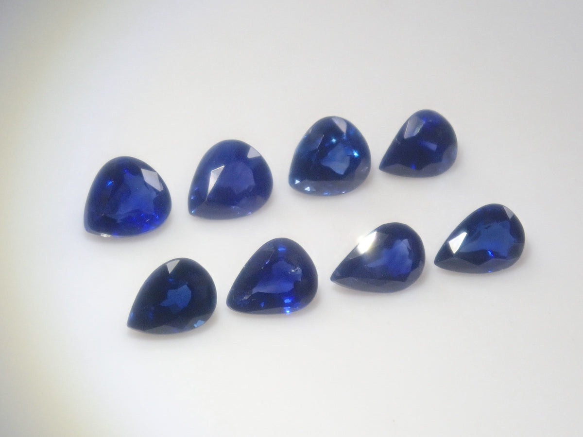 【9/18 22時販売】《限定8石》スリランカ産サファイア1石ルース(ペアシェイプカット,平均0.25ct)《複数購入割引有》