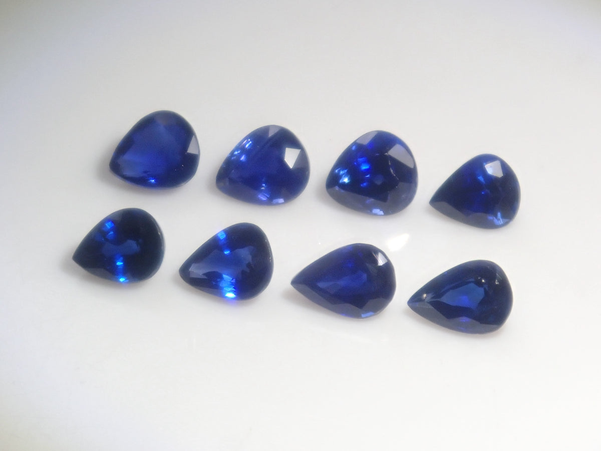 【9/18 22時販売】《限定8石》スリランカ産サファイア1石ルース(ペアシェイプカット,平均0.25ct)《複数購入割引有》
