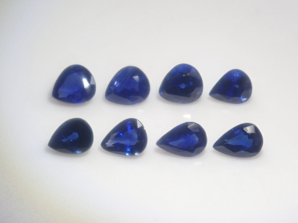 【9/18 22時販売】《限定8石》スリランカ産サファイア1石ルース(ペアシェイプカット,平均0.25ct)《複数購入割引有》