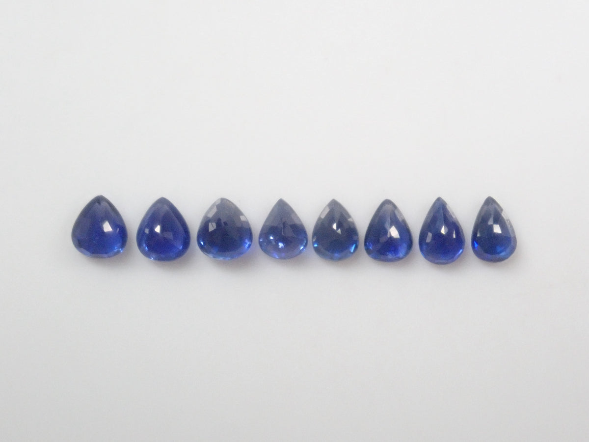 【9/18 22時販売】《限定8石》スリランカ産サファイア1石ルース(ペアシェイプカット,平均0.25ct)《複数購入割引有》