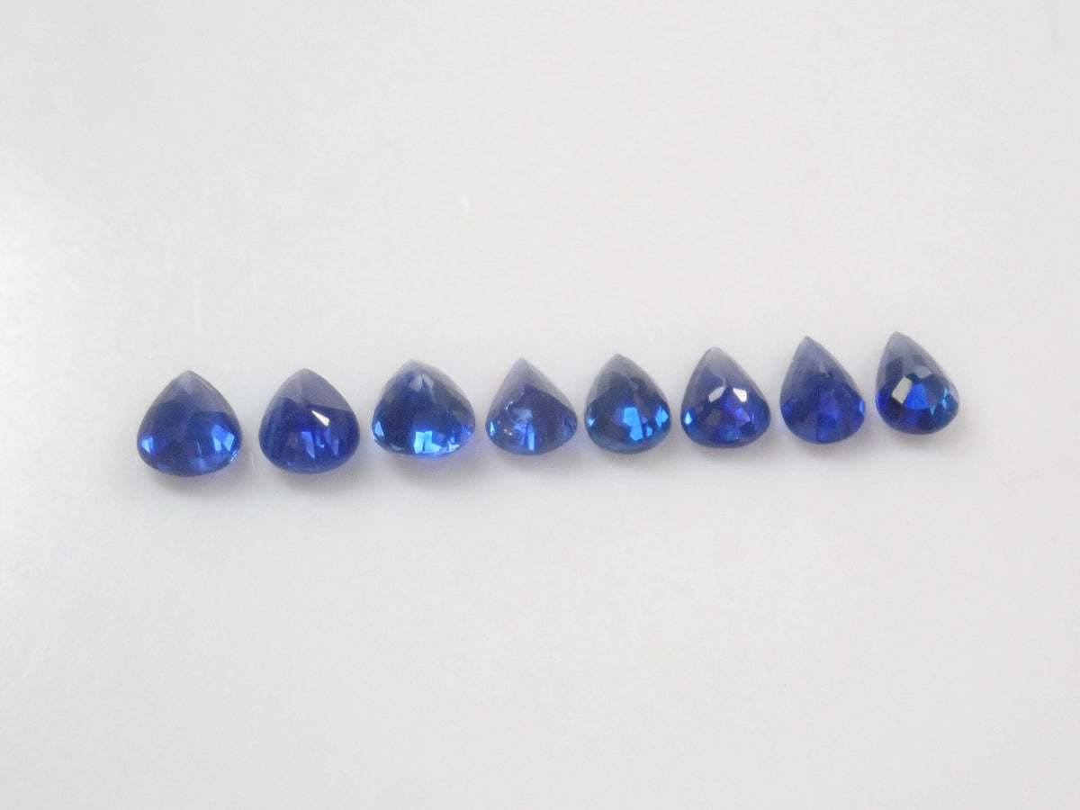 【9/18 22時販売】《限定8石》スリランカ産サファイア1石ルース(ペアシェイプカット,平均0.25ct)《複数購入割引有》