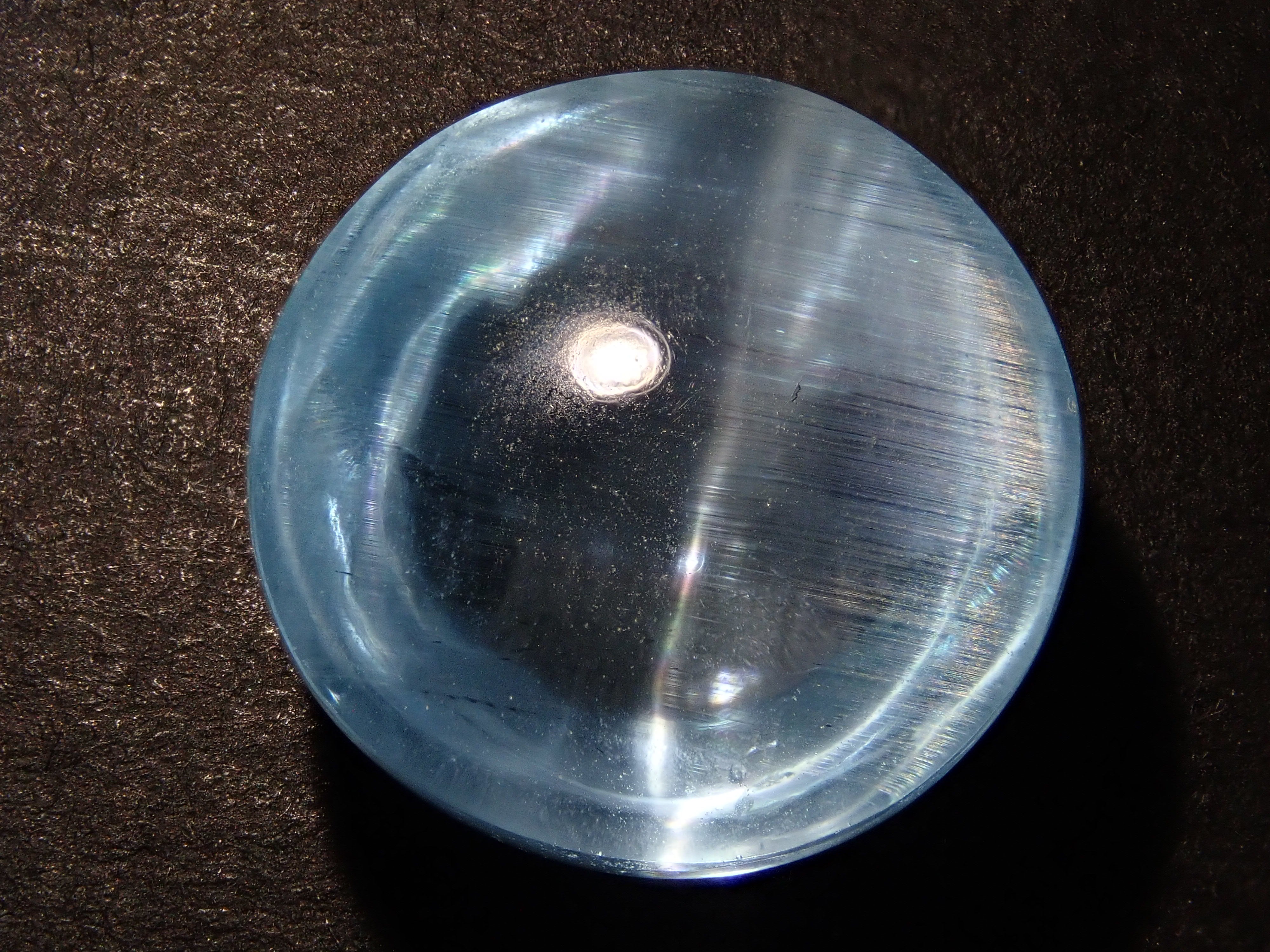 【12560374掲載】ブルートパーズキャッツアイ 22.761ctルース