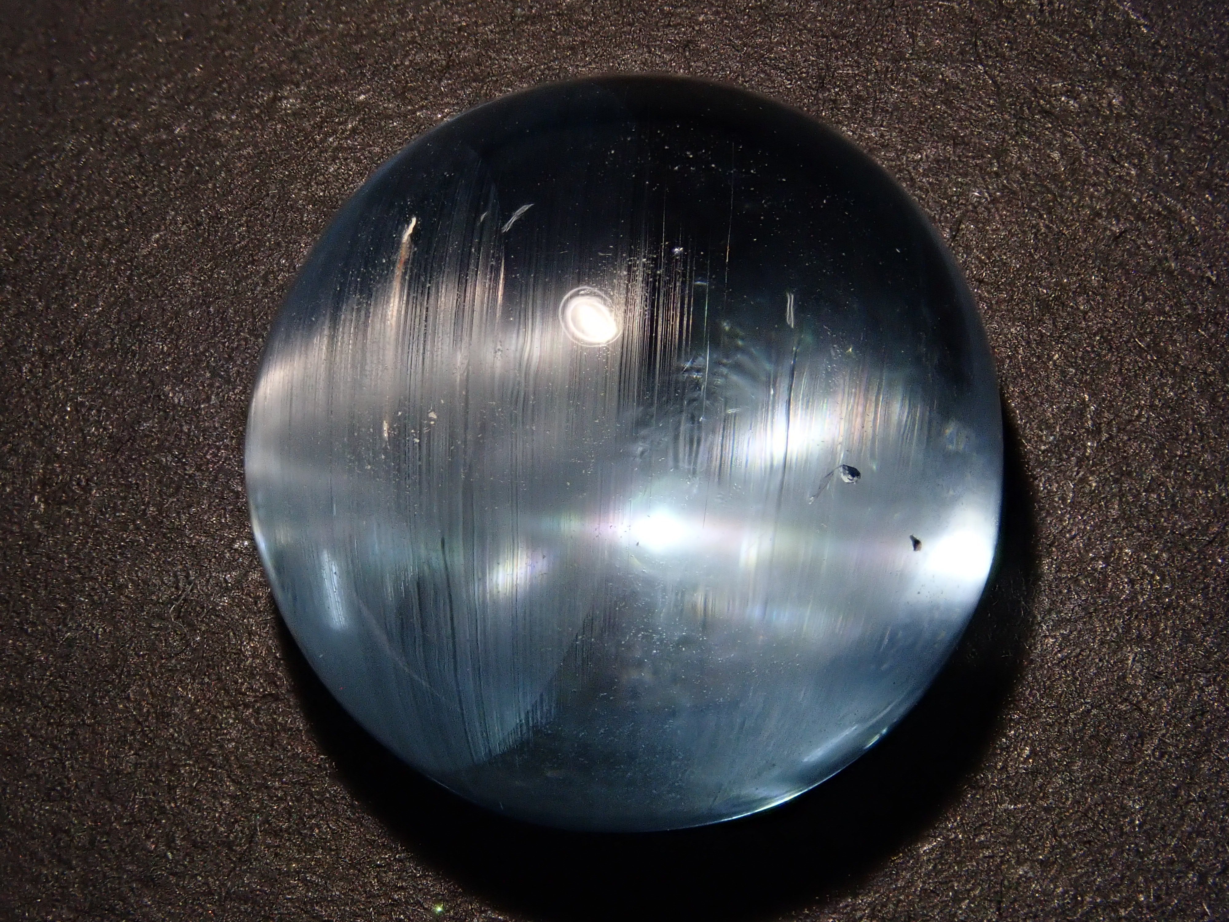 【12560374掲載】ブルートパーズキャッツアイ 22.761ctルース