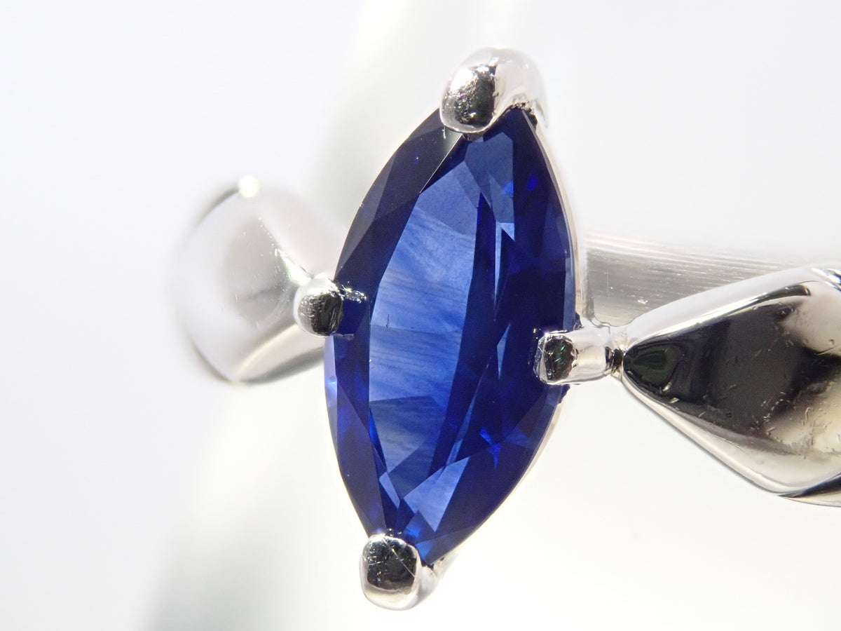 Pt900 ロイヤルブルーサファイア 0.84ct リング鑑別書