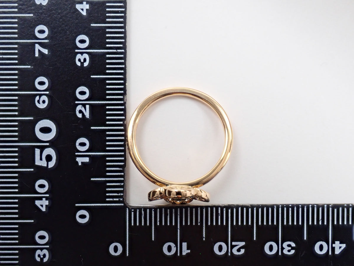 【9/30 22時販売】【カラフリ】K18 ダイヤモンド0.35ct フラワーモチーフリング鑑別書