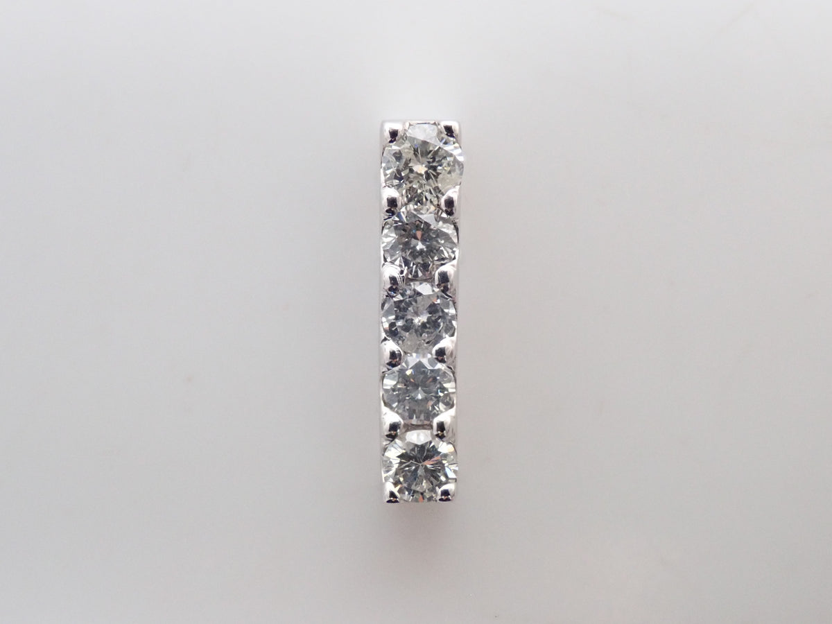 【9/28 22時販売】【カラフリ】K18WG ダイヤモンド 0.5ct ペンダントトップ(ネックレストップ)鑑別書