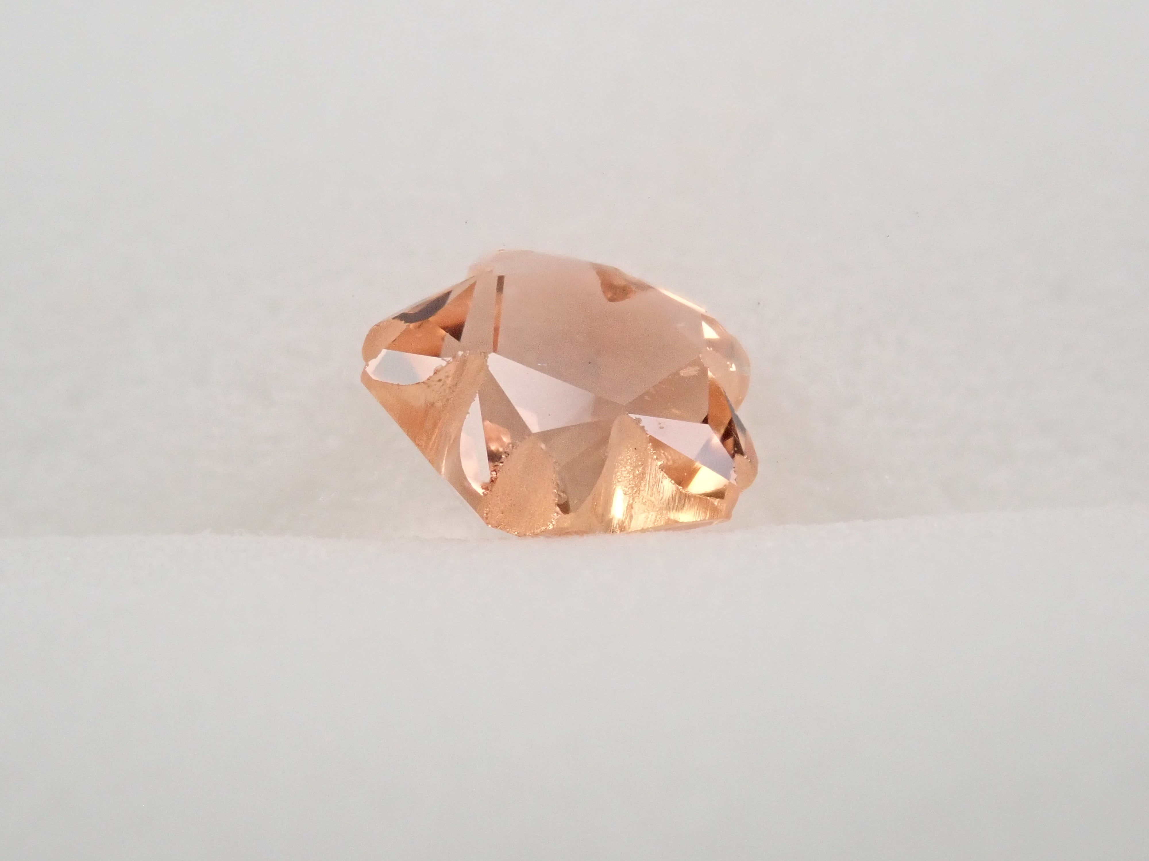 【さくらシェイプ】ブラジル産インペリアルトパーズ(シェリーカラー) 6.3mm/1.084ct《コラボ》ルース ワッペン