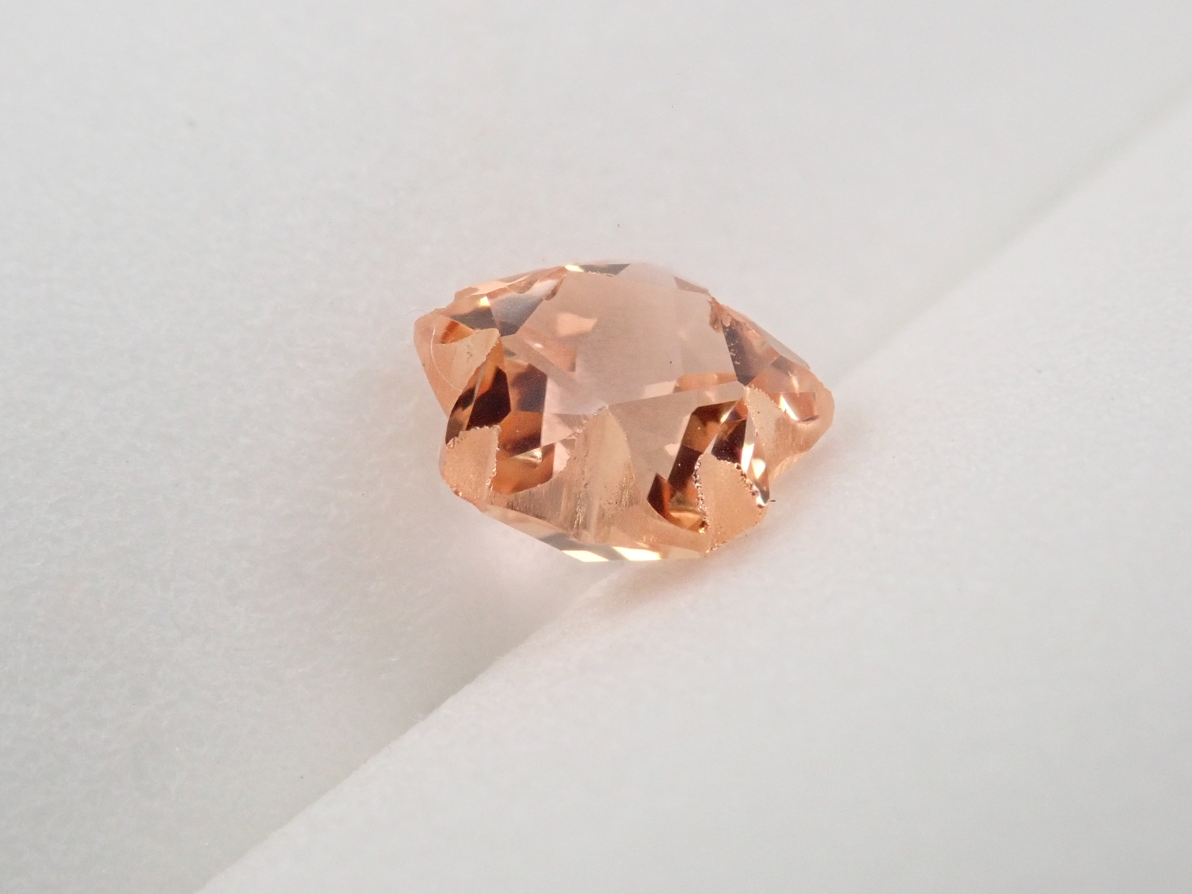 【さくらシェイプ】ブラジル産インペリアルトパーズ(シェリーカラー) 6.3mm/1.084ct《コラボ》ルース ワッペン