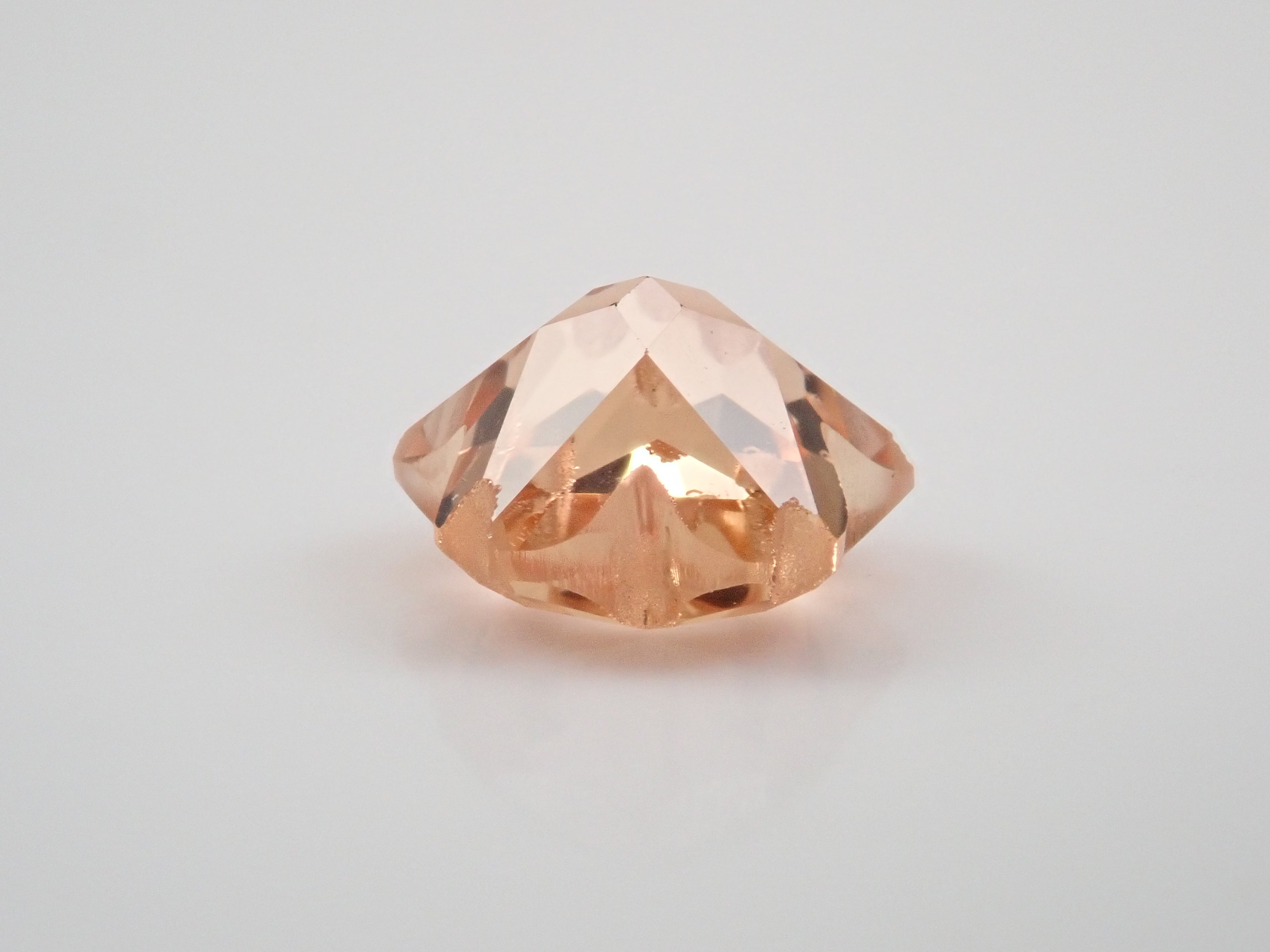 【さくらシェイプ】ブラジル産インペリアルトパーズ(シェリーカラー) 6.3mm/1.084ct《コラボ》ルース ワッペン