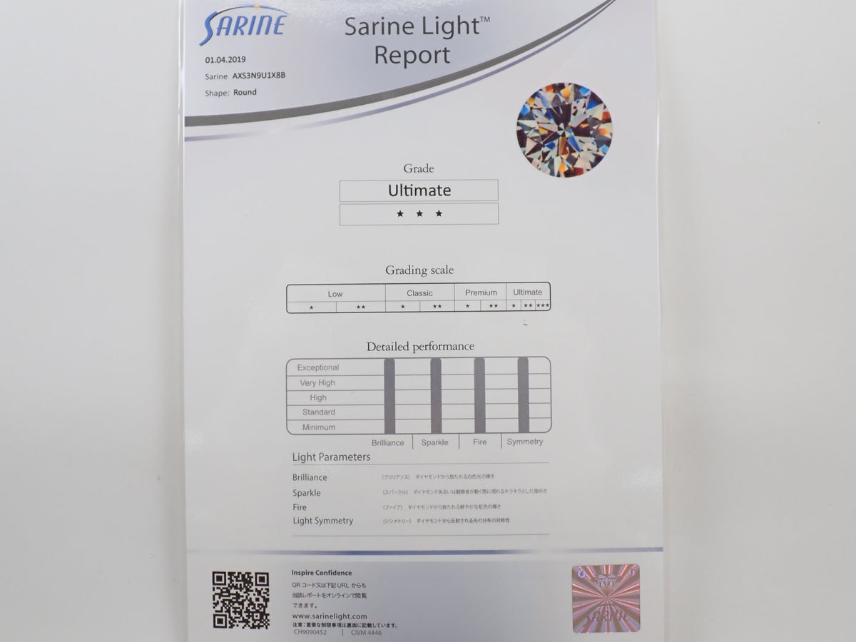 【32501984刊登】鑽石 (H&C) 0.353ct 裸石 (E, VS2, 3Excellent H&C)
